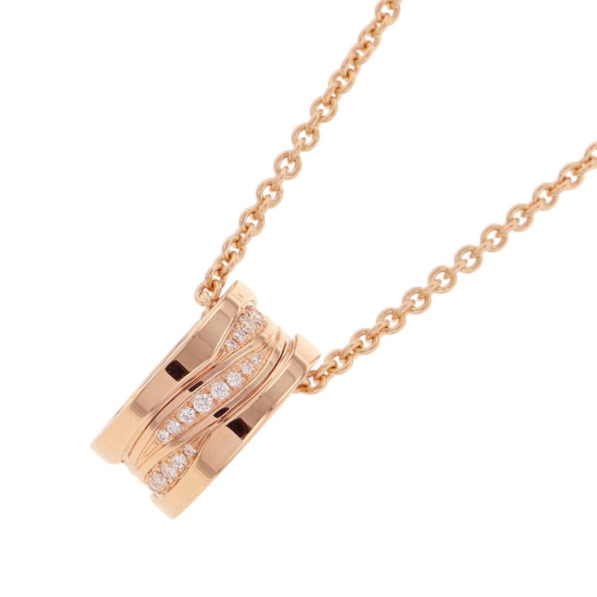 B.Zero1 Pendant Necklace 18K Rose Gold with Diamonds