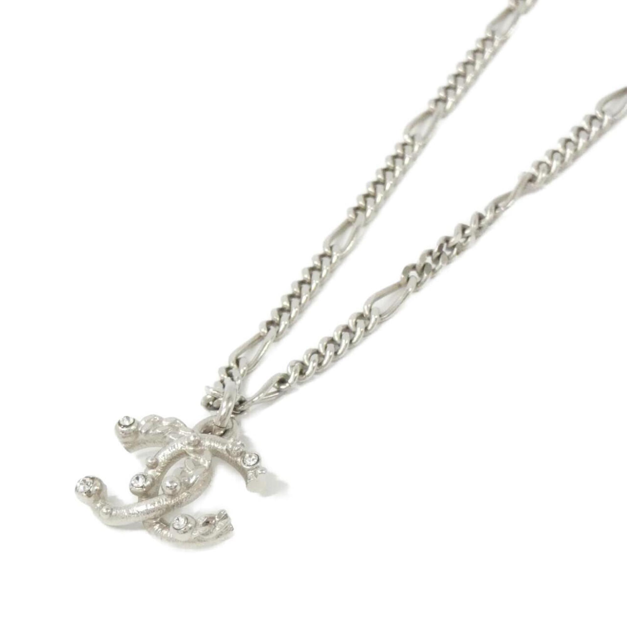 Pendant Necklace White with Crystal