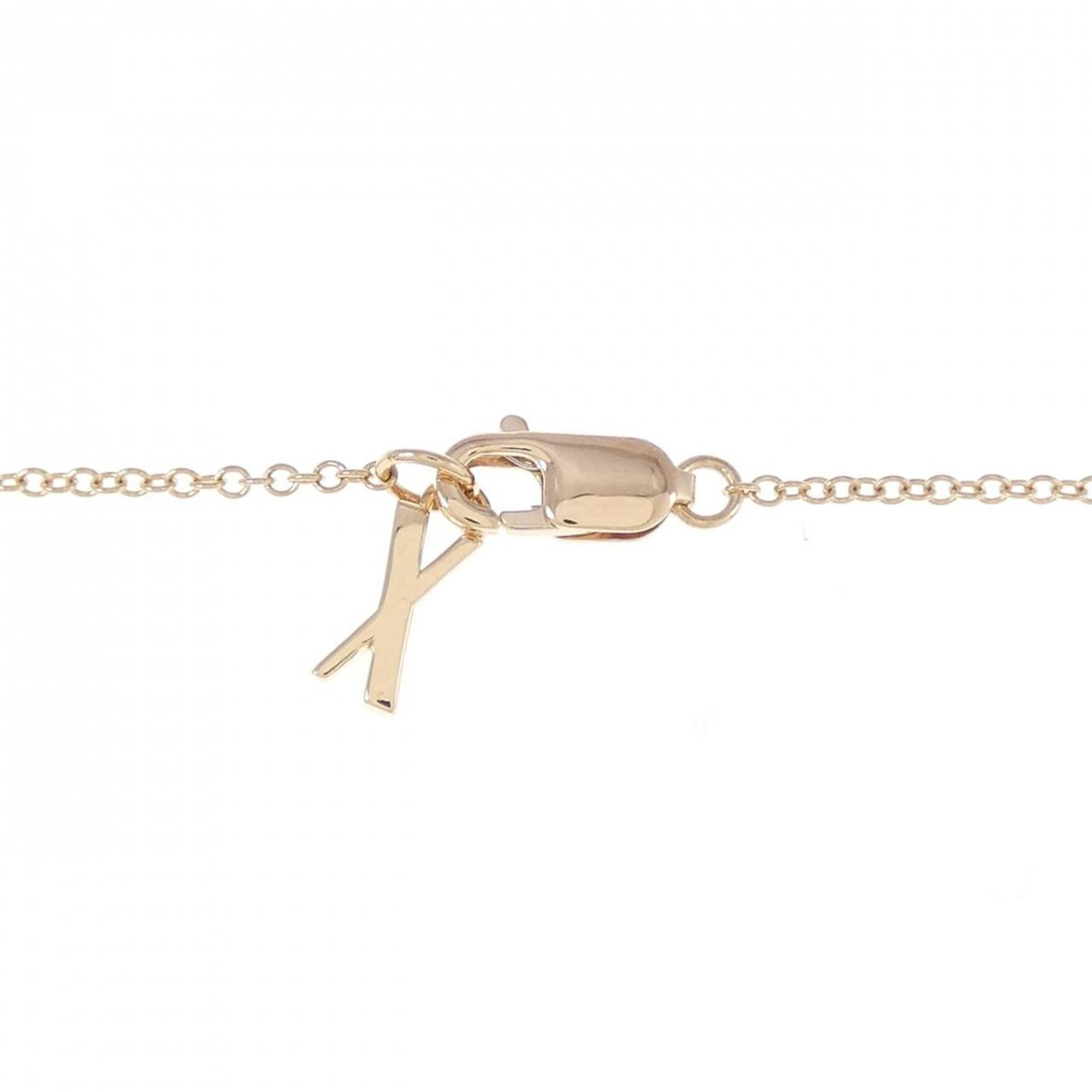 X Closed Interlocking Pendant Necklace 18K Rose Gold