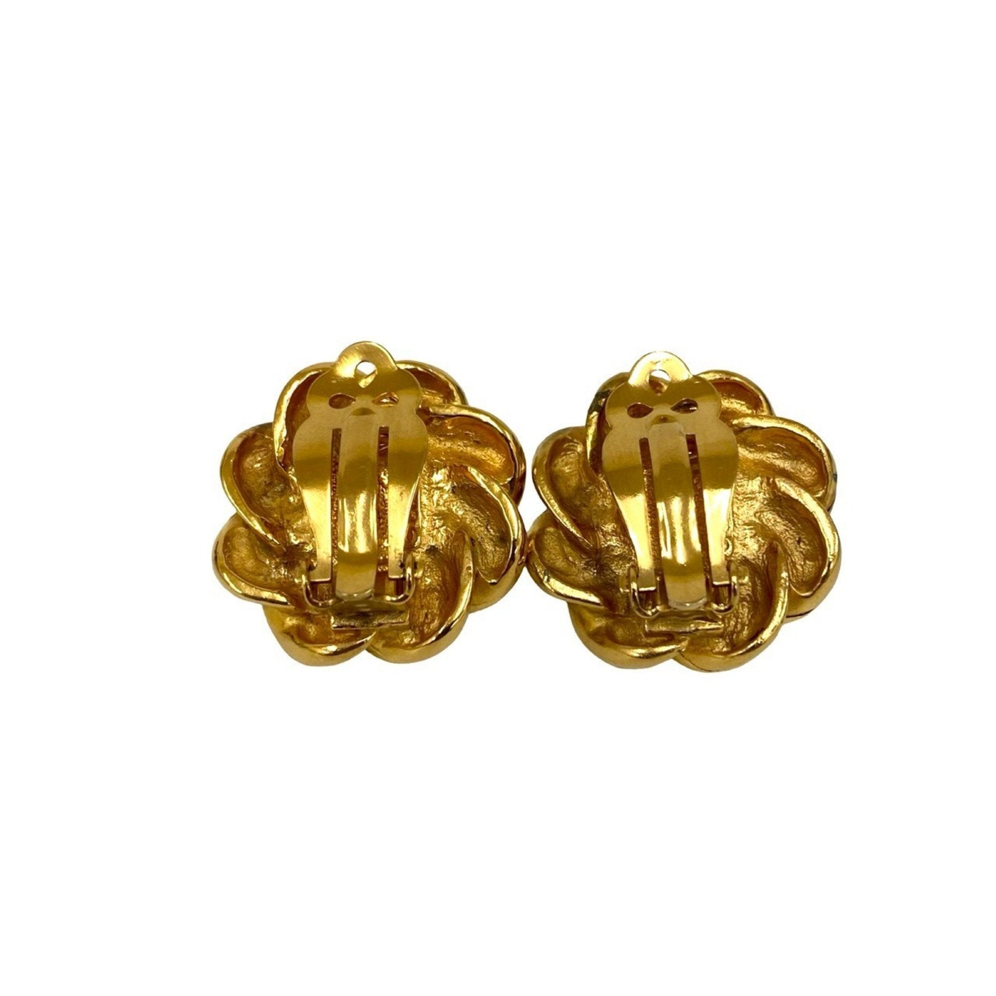 CC Logo Earrings Metal Gold-Tone Metal