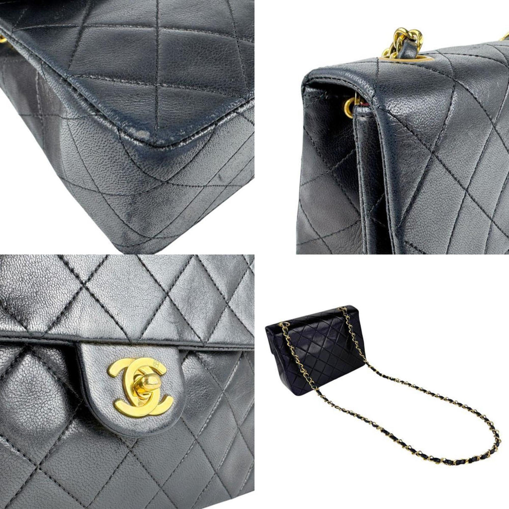 Vintage Square Classic Flap Bag Quilted Lambskin Small