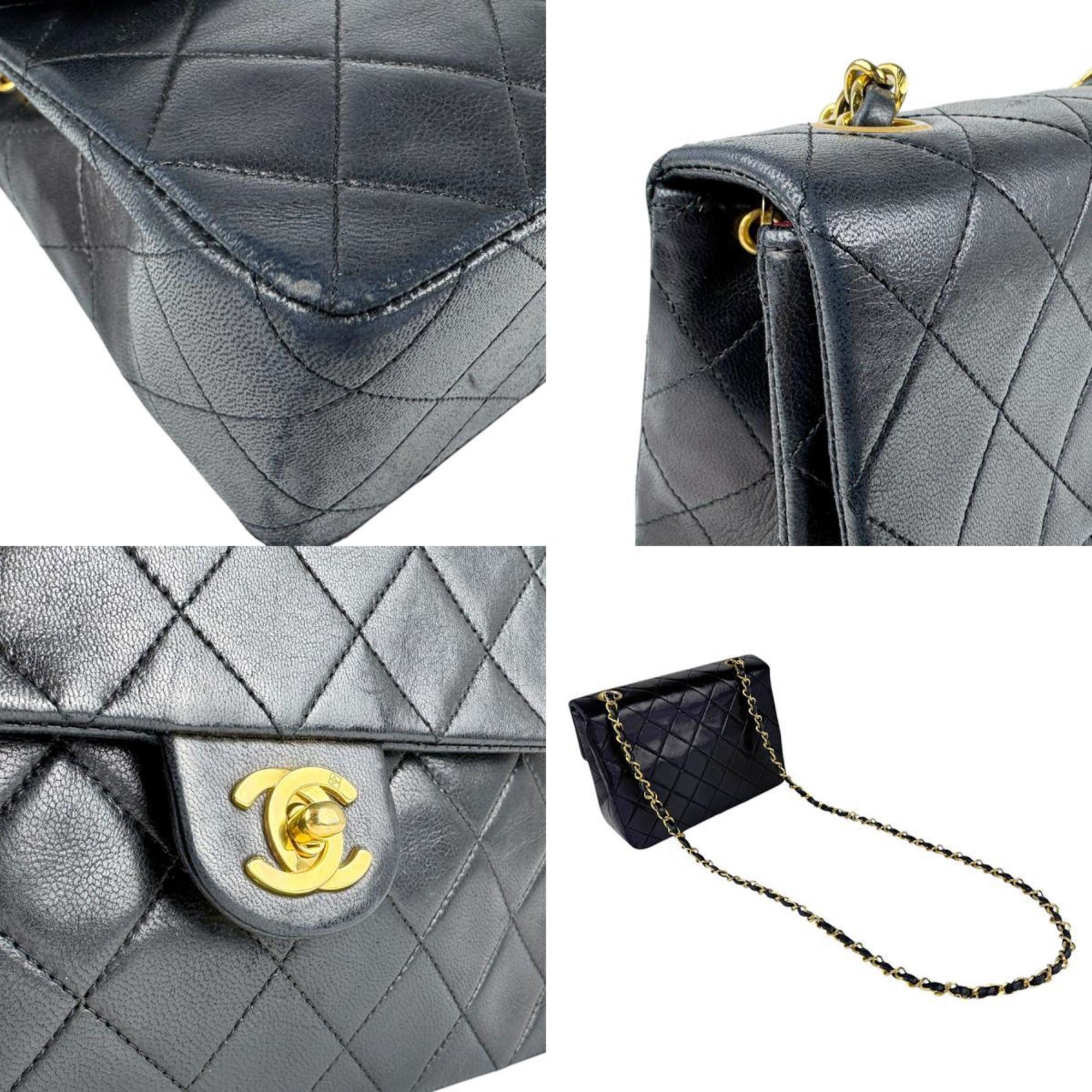 Vintage Square Classic Flap Bag Quilted Lambskin Small