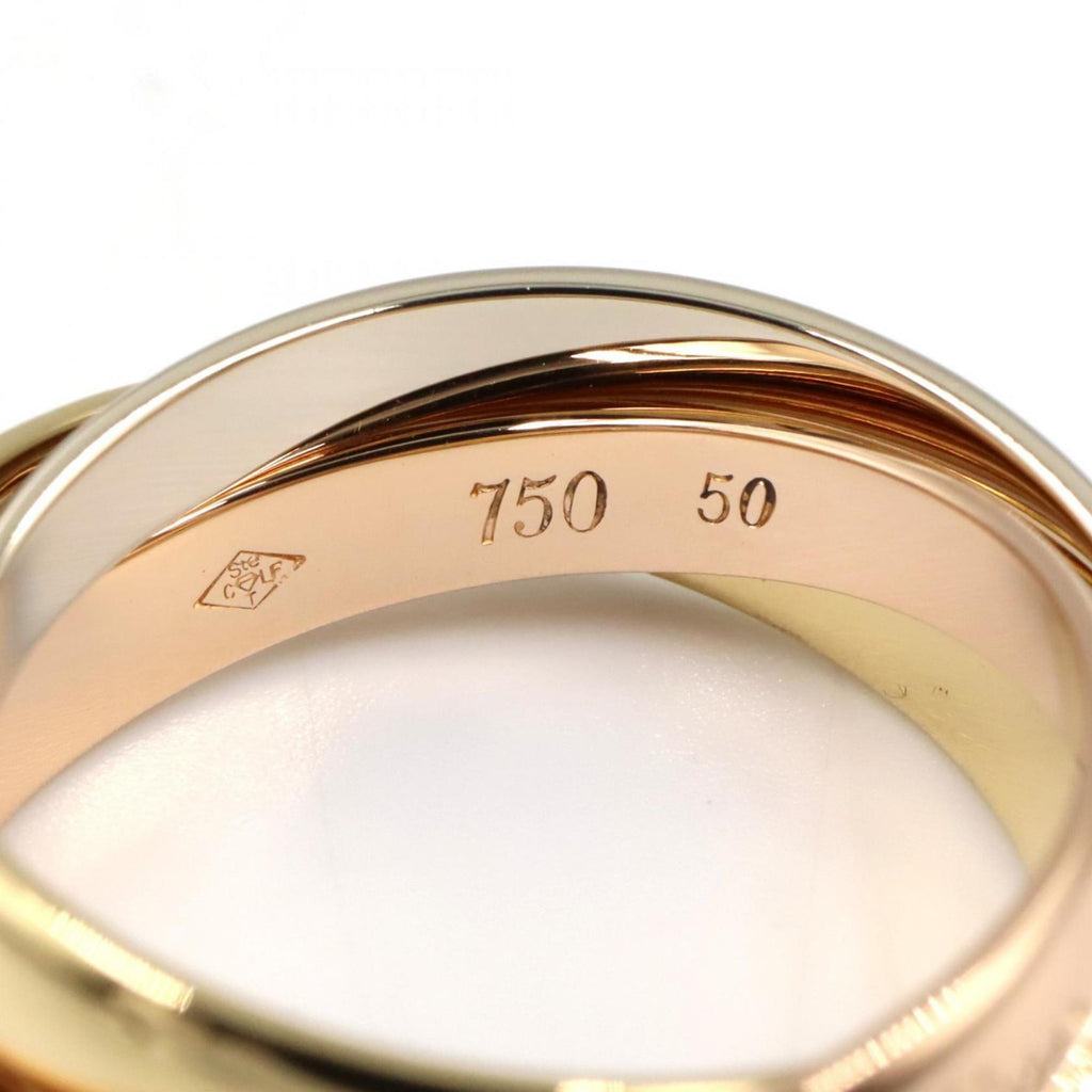 Vendome Louis Cartier Band Ring 18K Tricolor Gold