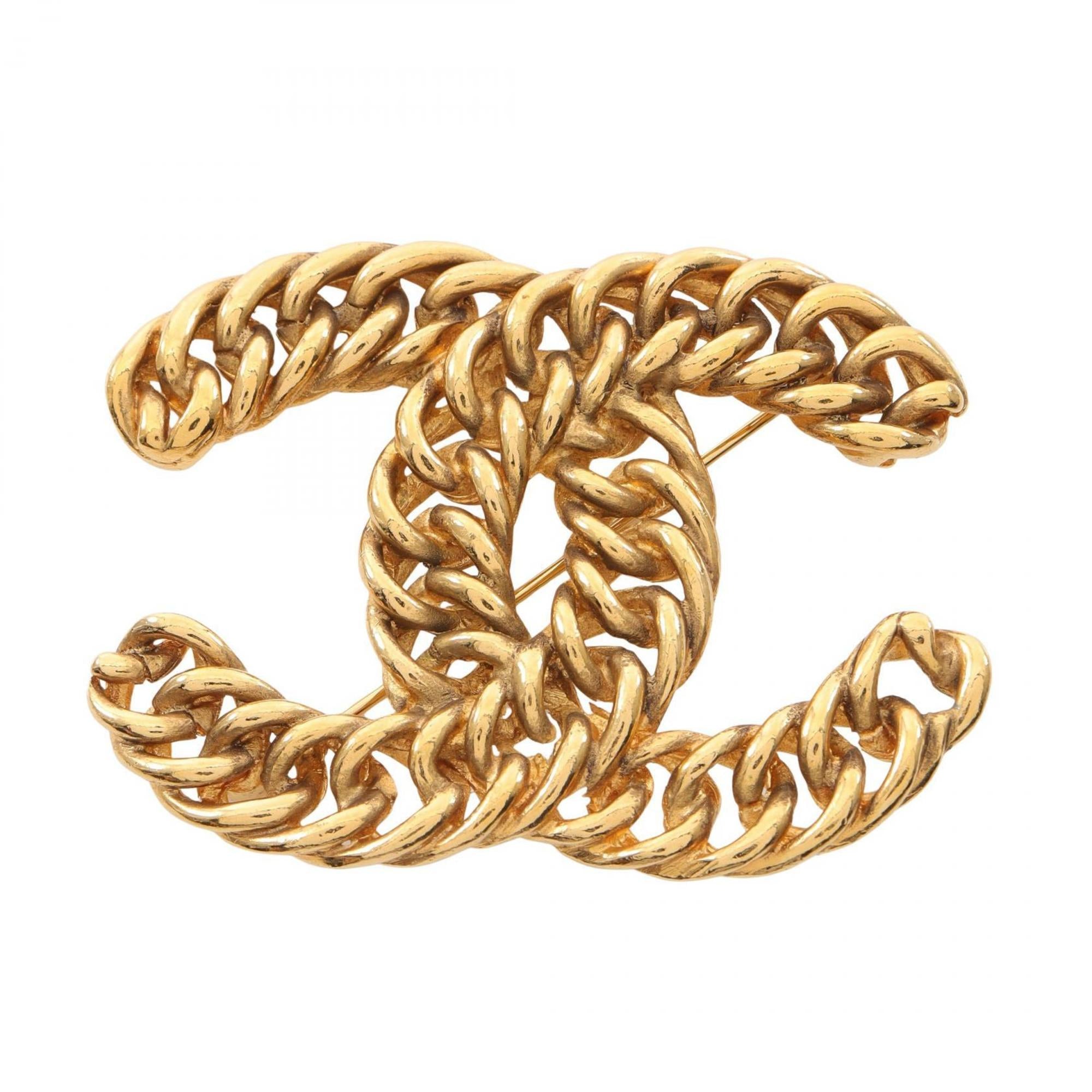 CC Logo Brooch Metal