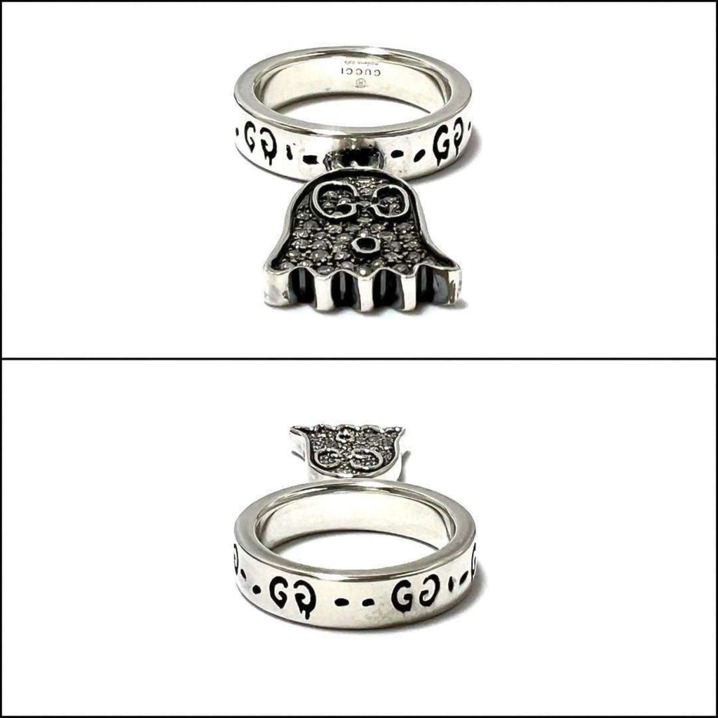 Ghost Ring Sterling Silver With Pave Diamond