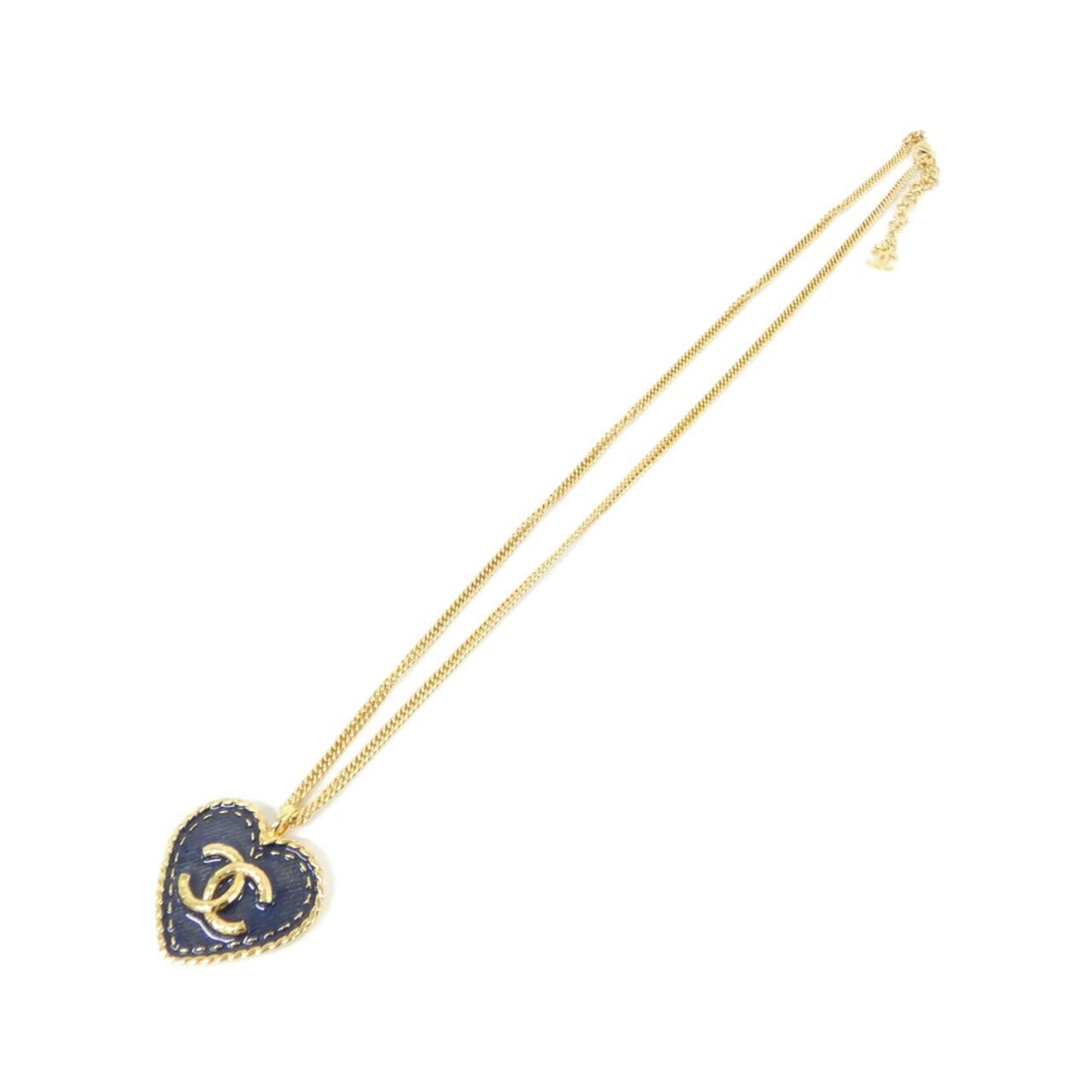 Pendant Necklace Blue and Gold