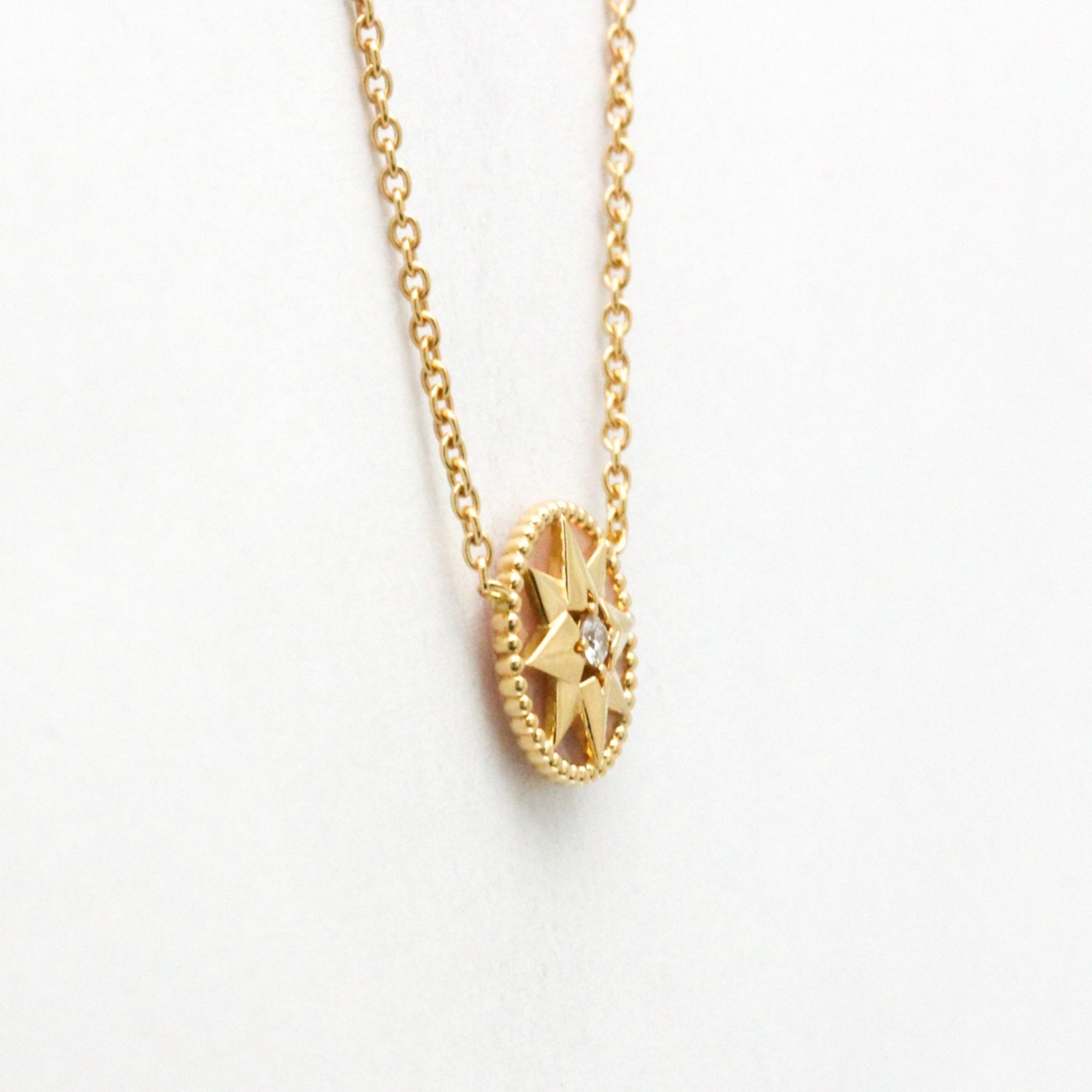 Rose Devant Pendant Necklace 18K Rose Gold with Opal