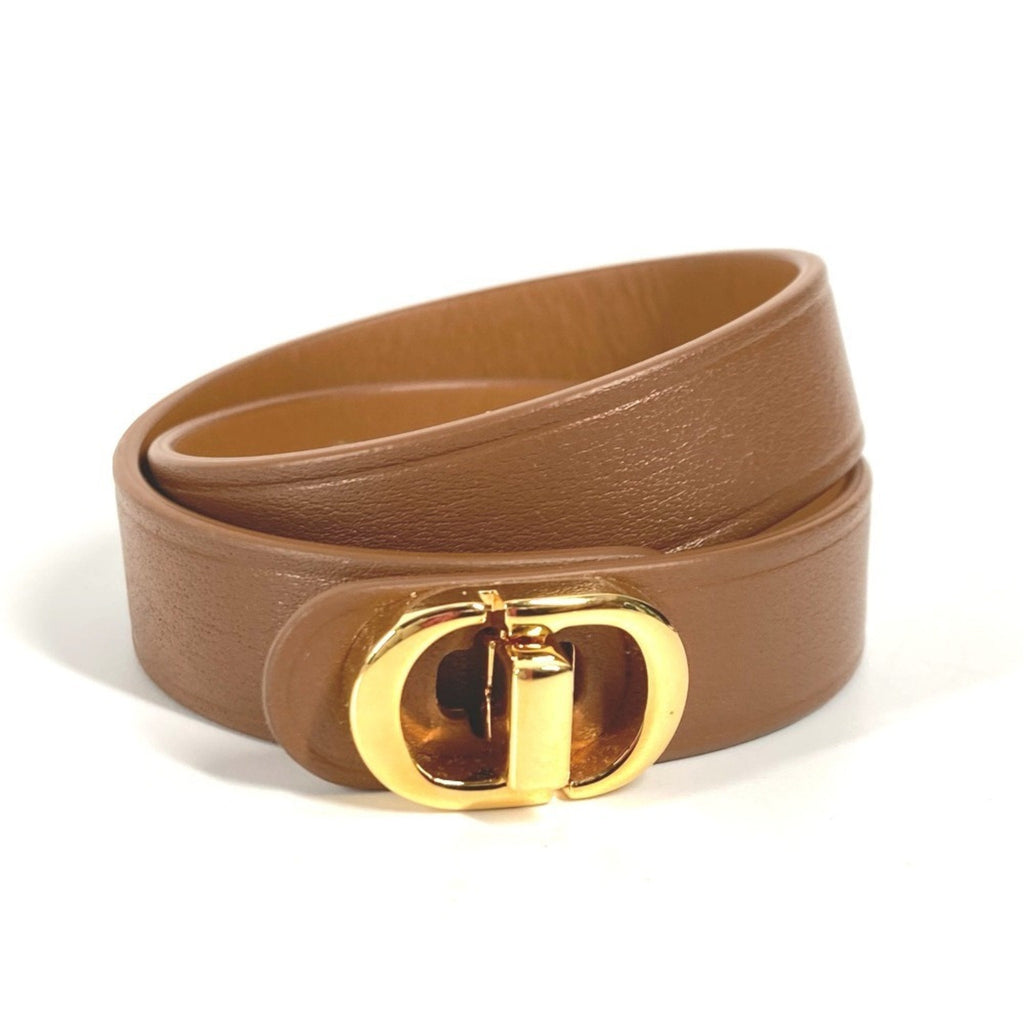 CD Double Bracelet Leather Brown