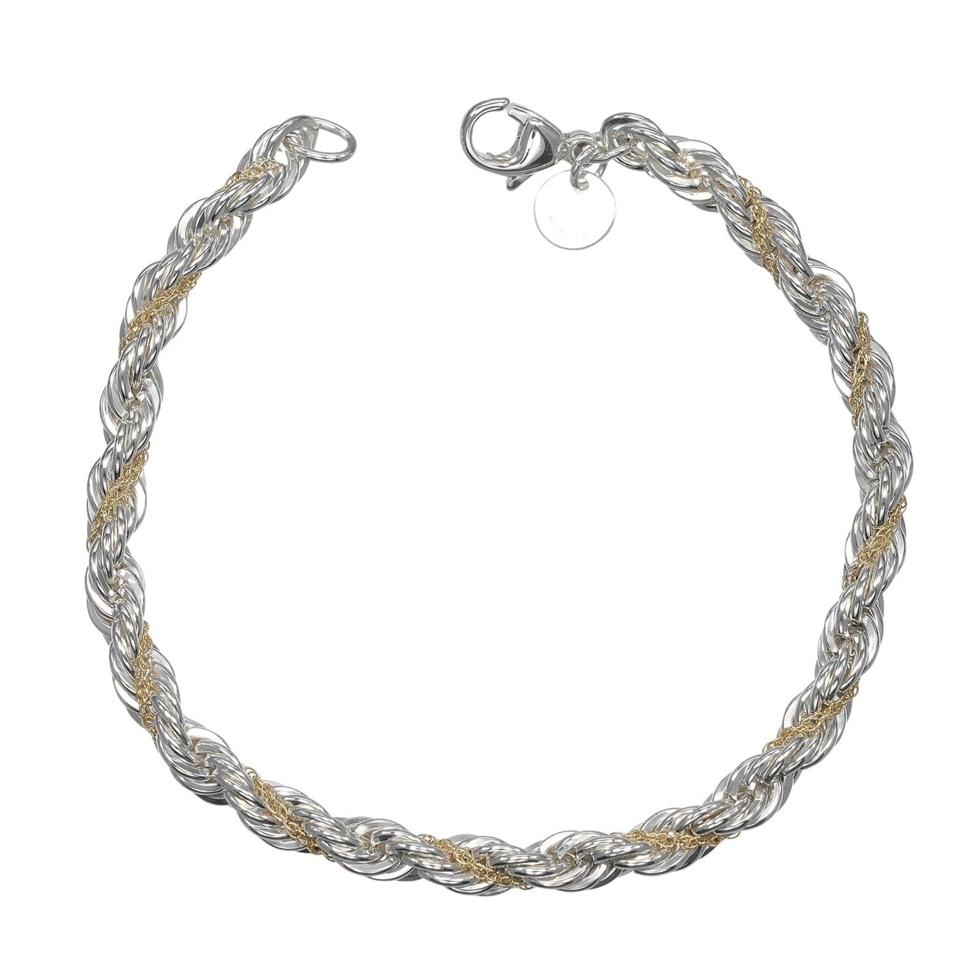 Twist Bracelet Sterling Silver and 18K Yellow Gold
