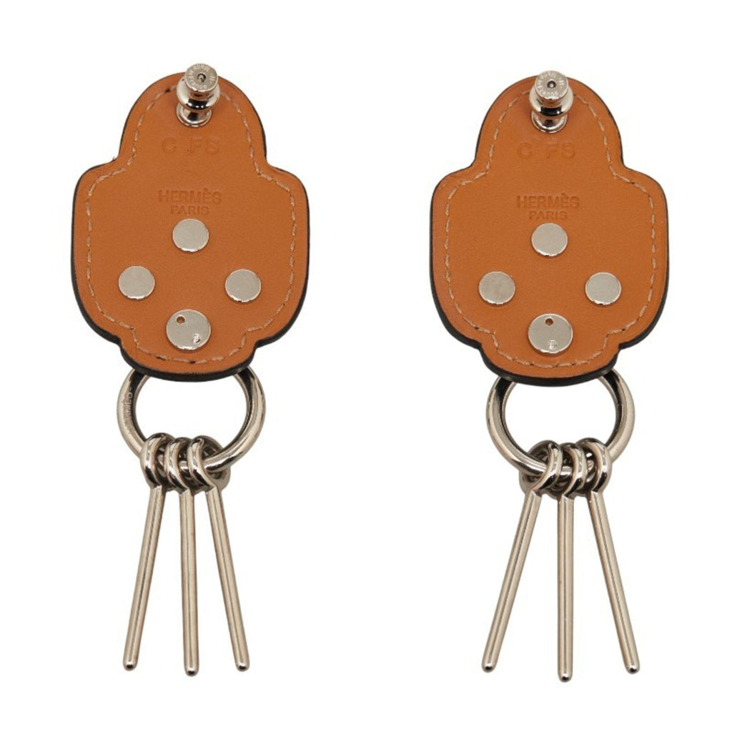 Earrings Leather and Metal