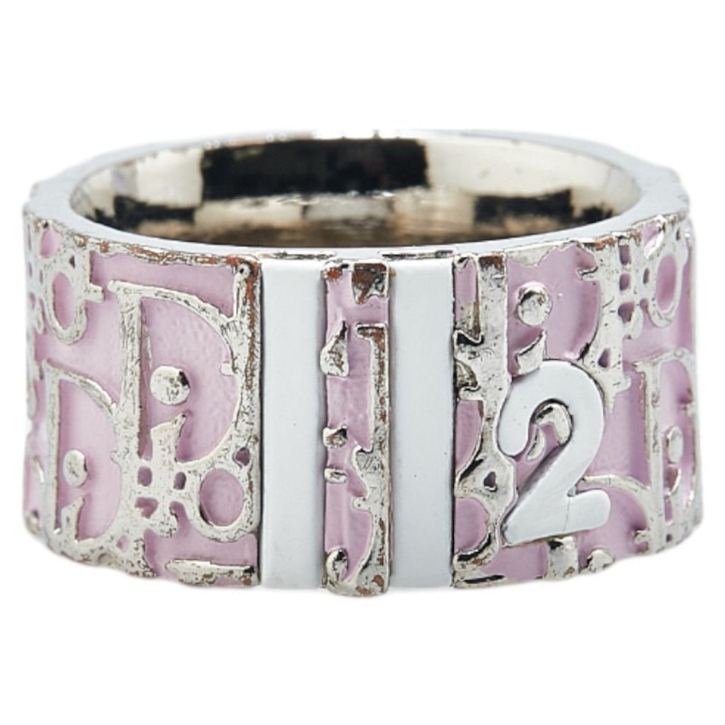 Band Ring Metal Pink and Silver