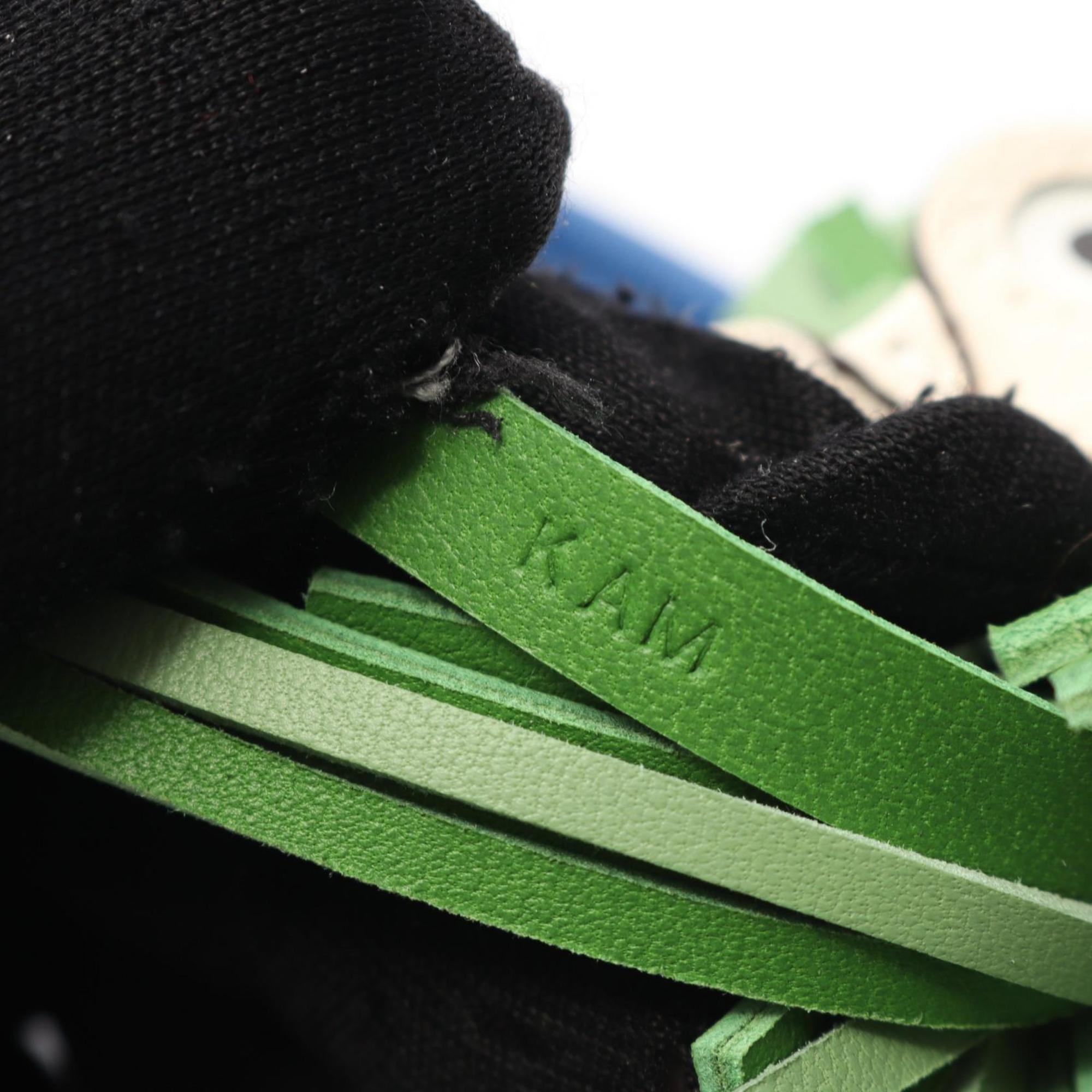 Charm Agneau Milo Leather and Epsom Leather and Swift Leather Blue Green Ivory Vert Handbag Charm
