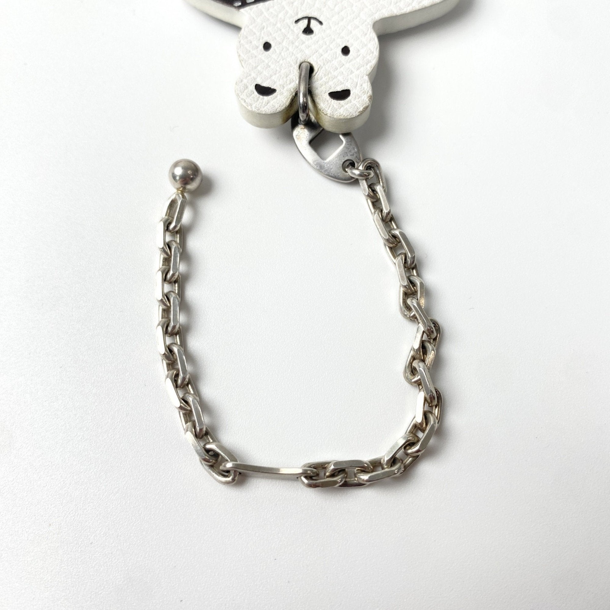 Charm Epsom Leather Brown and White Handbag Charm