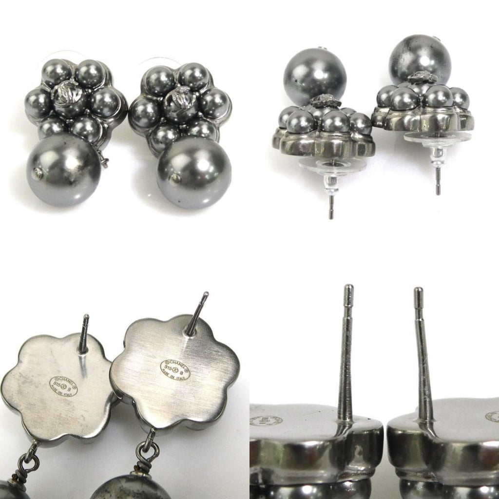 CC Logo Earrings Silver-Tone Metal Silver-Tone Metal