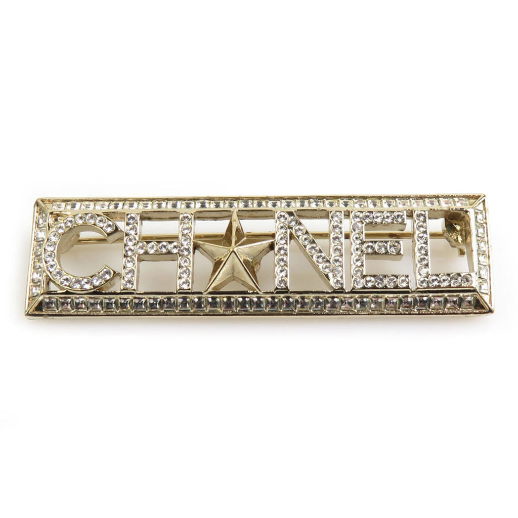 Brooch Metal and Rhinestone
