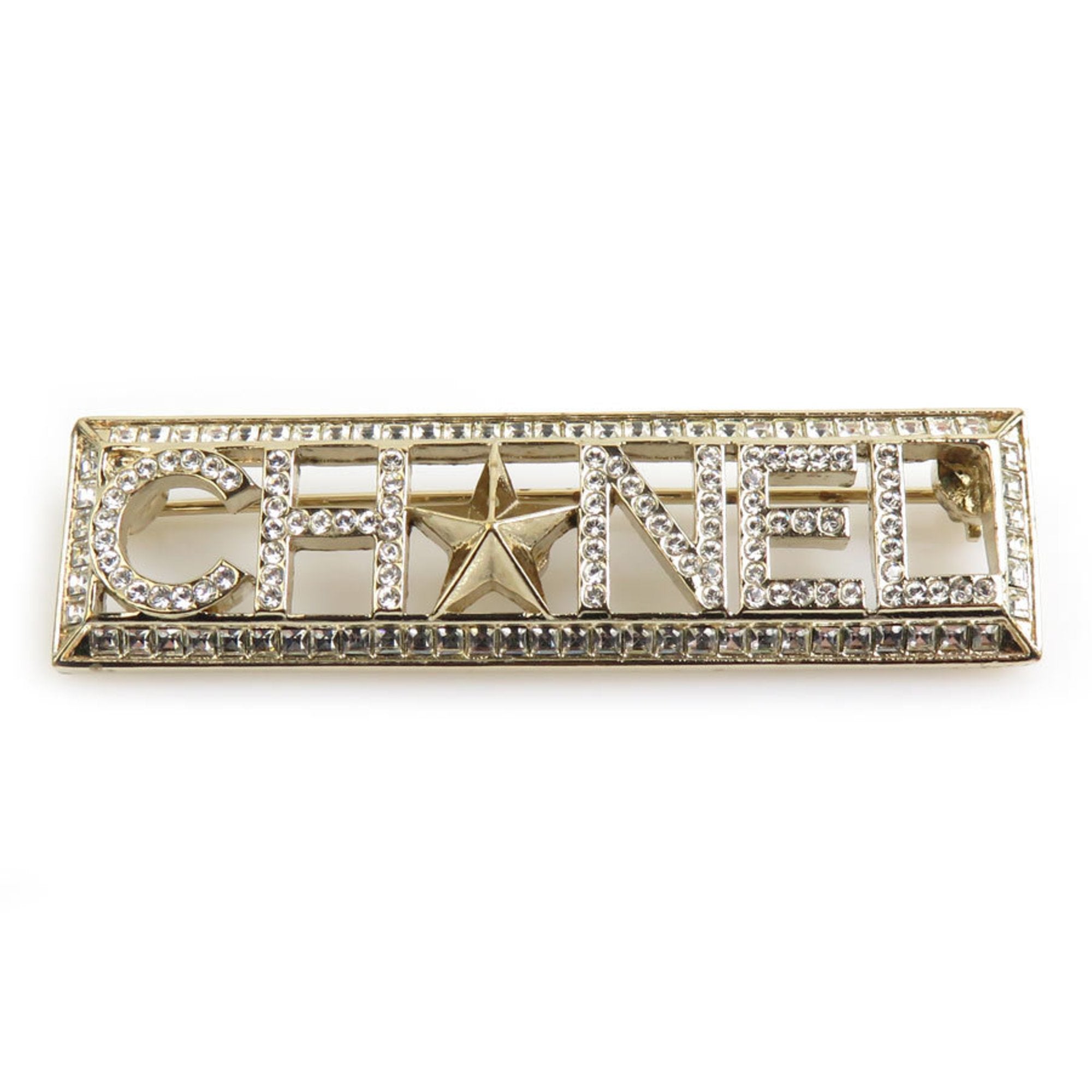 Brooch Metal and Rhinestone