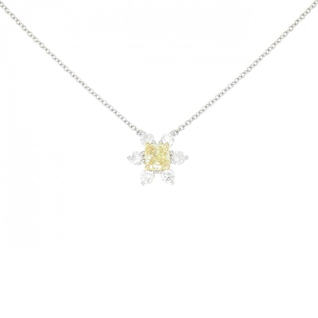 Pendant Necklace Platinum and 18K Yellow Gold