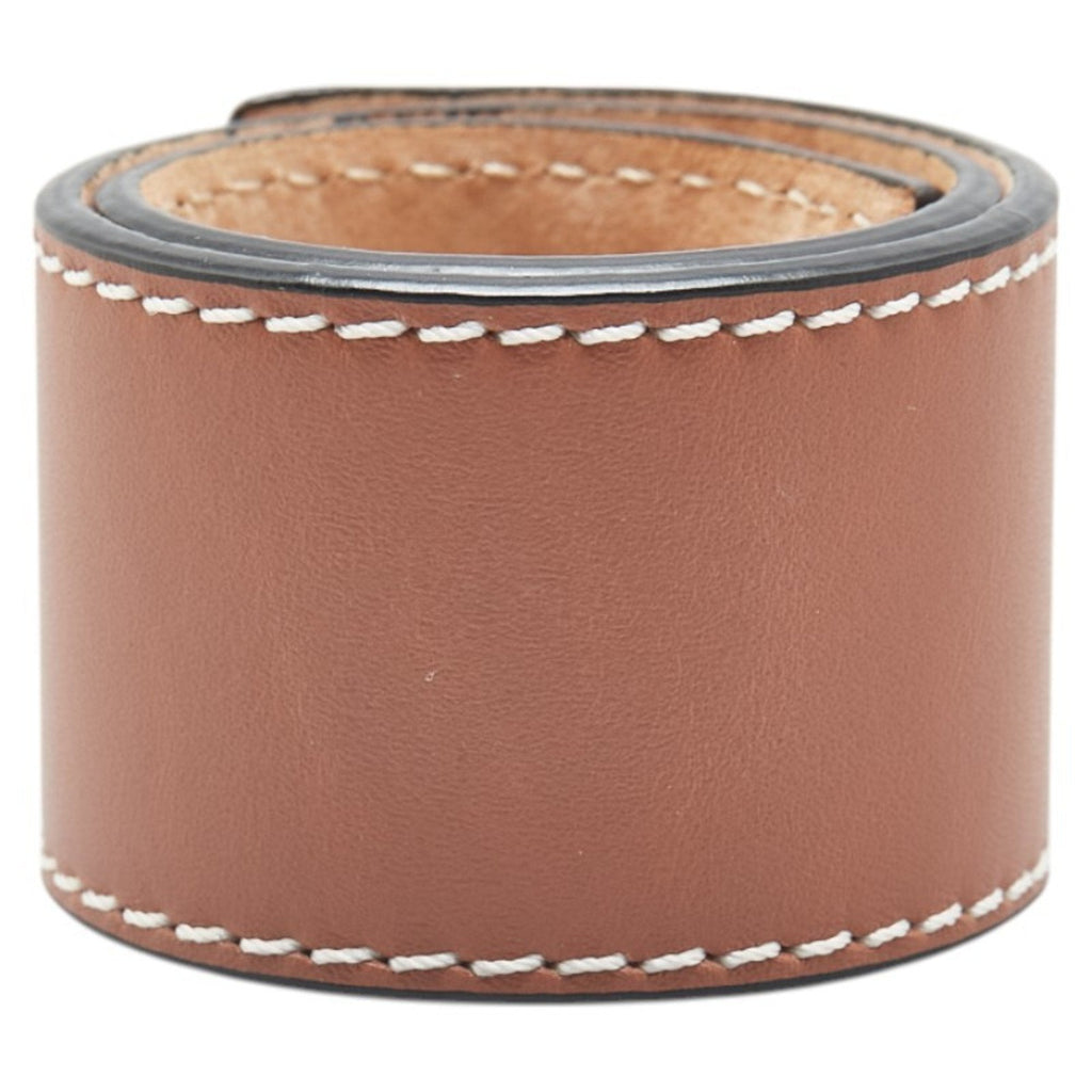 Anagram Slap Bracelet Leather Brown Small