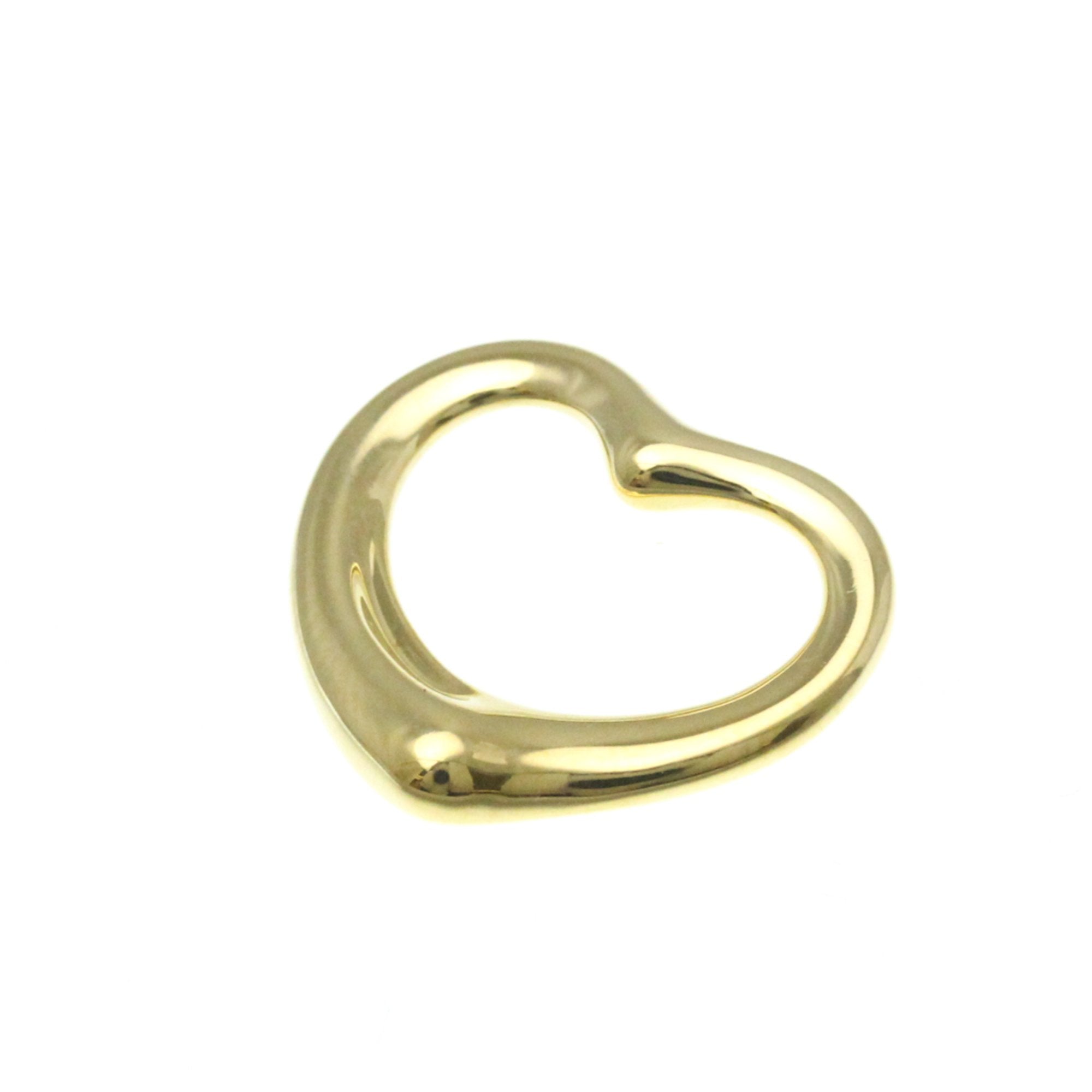 Open Heart Pendant Necklace 18K Yellow Gold 21.5mm