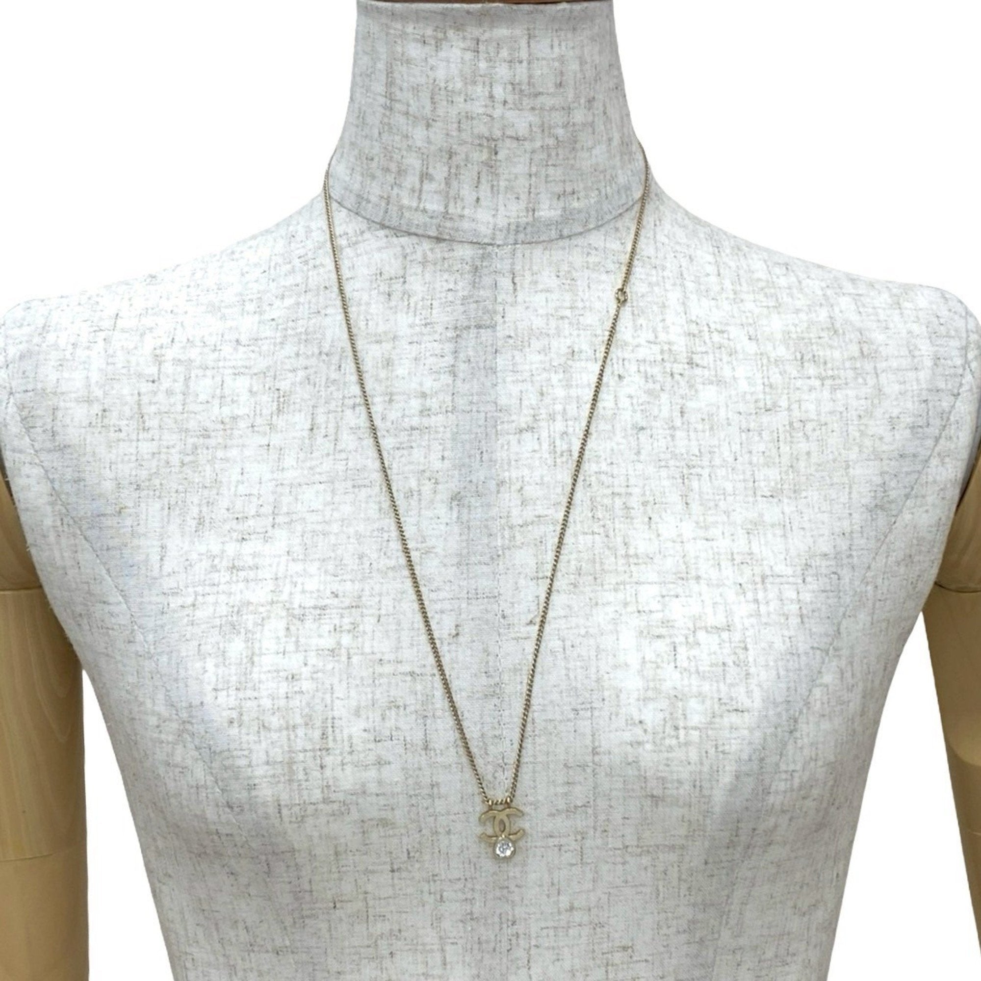 CC Logo Chain Pendant Necklace Metal