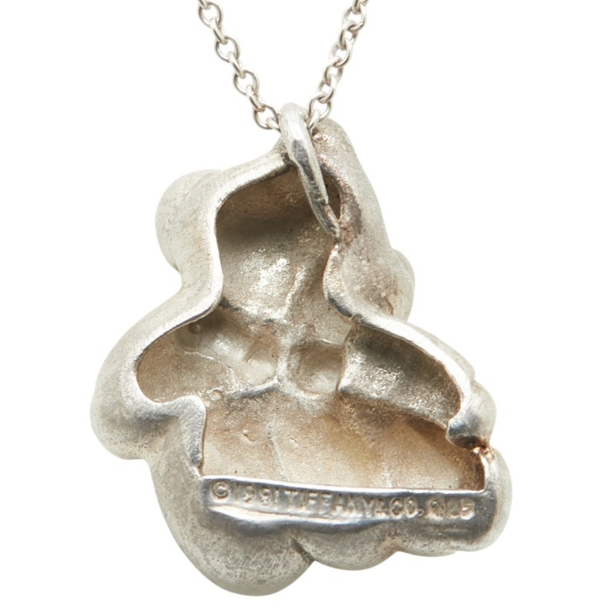 Teddy Bear Pendant Necklace Sterling Silver