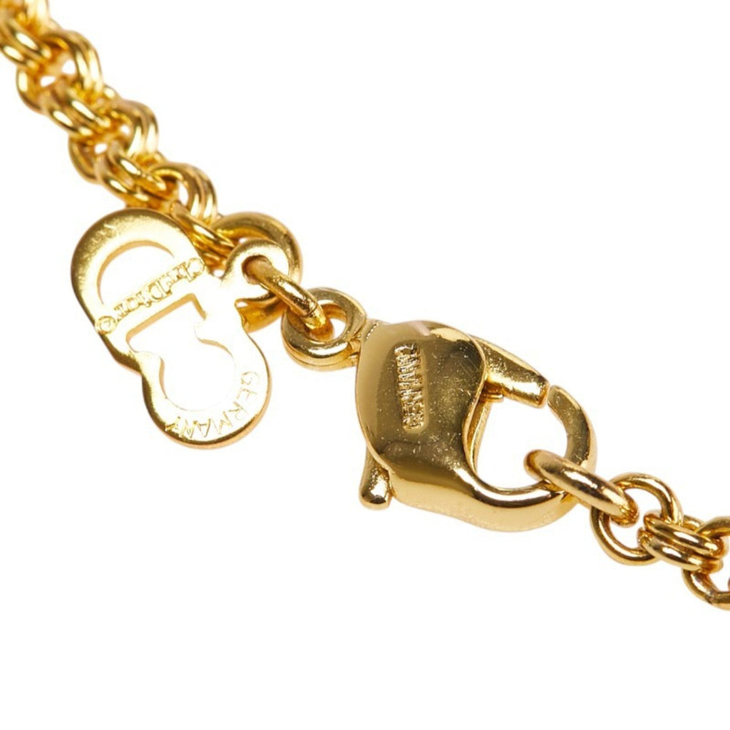 Pendant Necklace Gold and Rhinestone