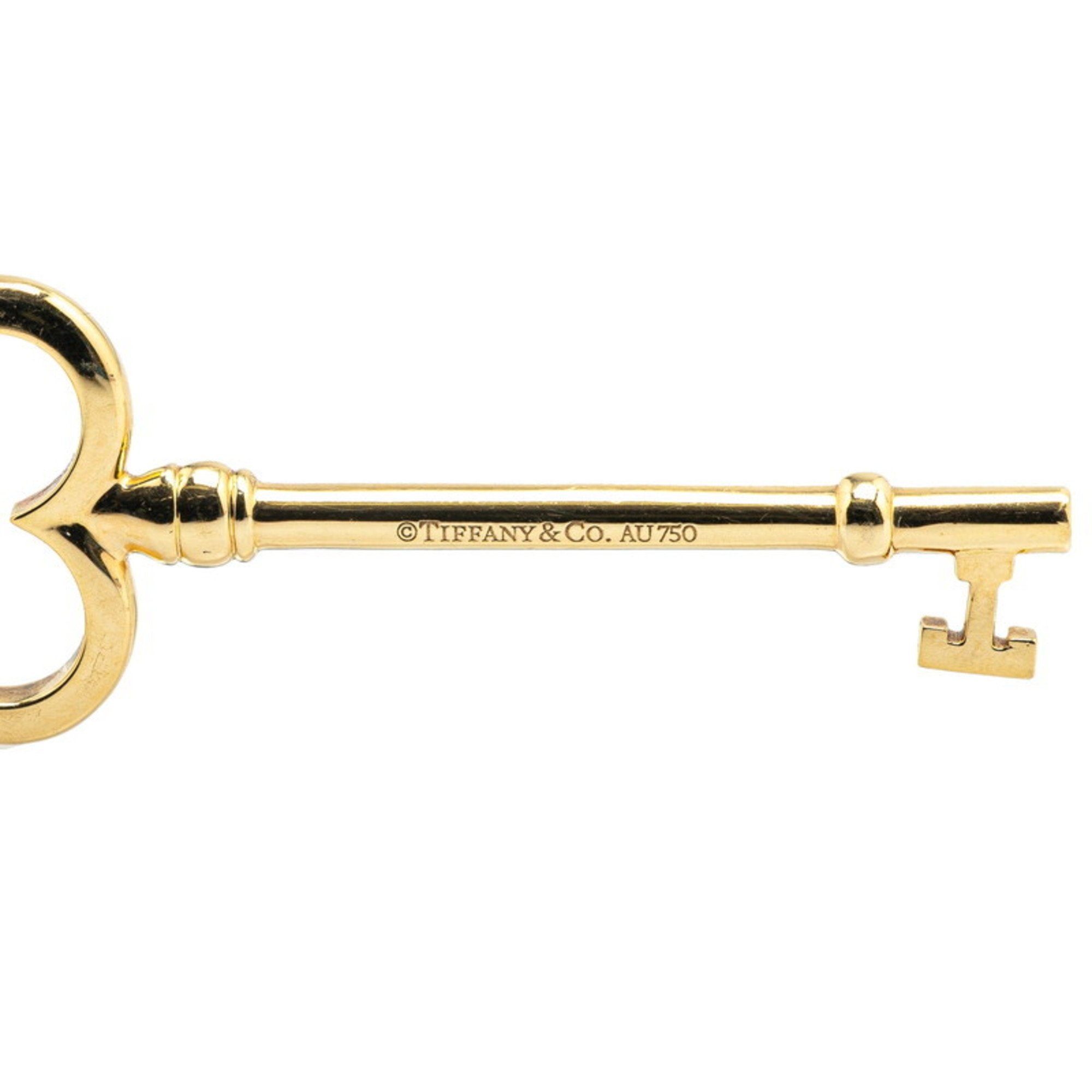 Key Trefoil Pendant Necklace 18K Yellow Gold