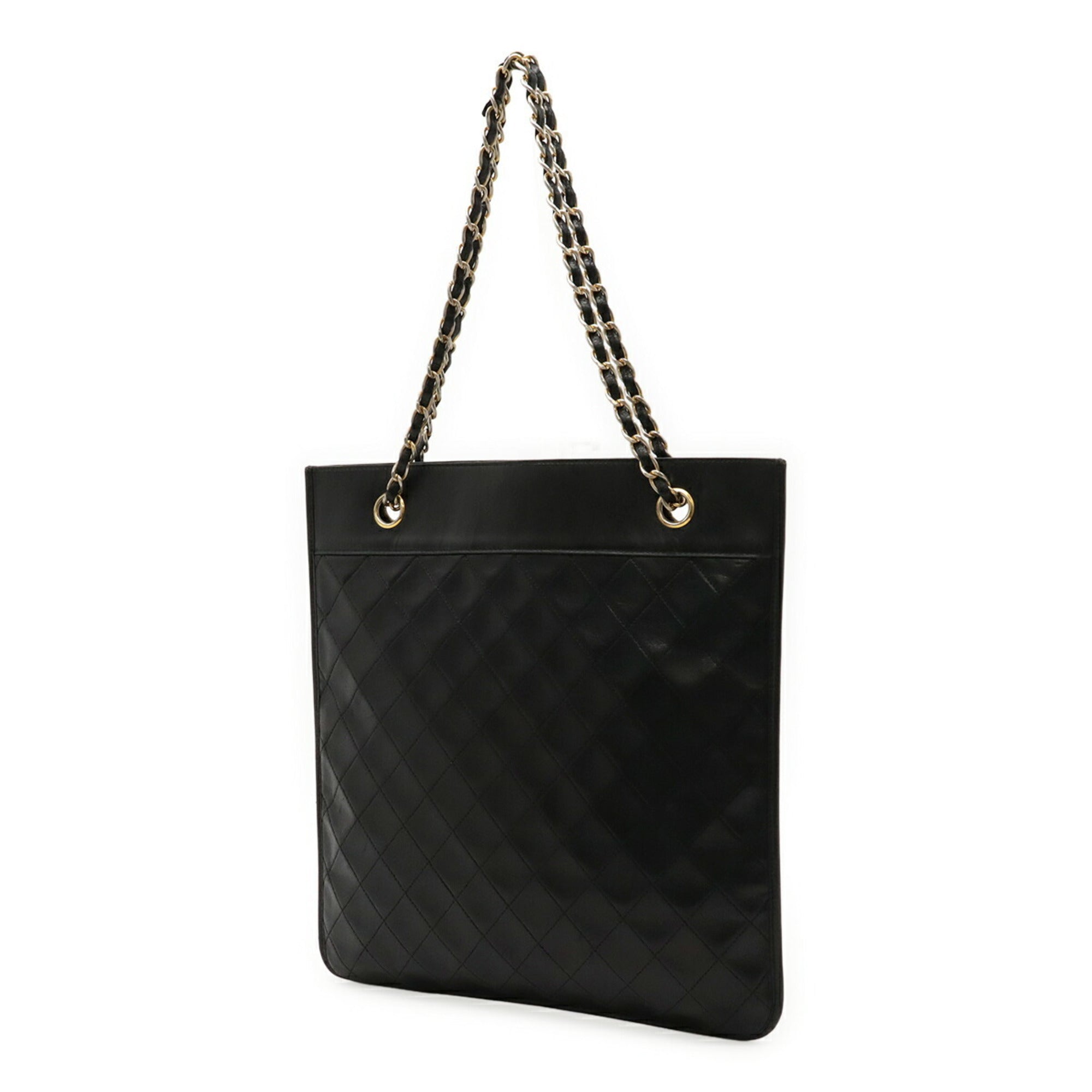 Vintage Shopping Tote Quilted Leather Medium