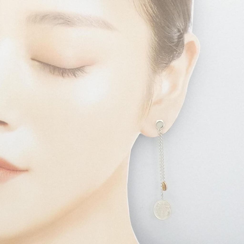 Earrings 18K Rose Gold and Sterling Silver