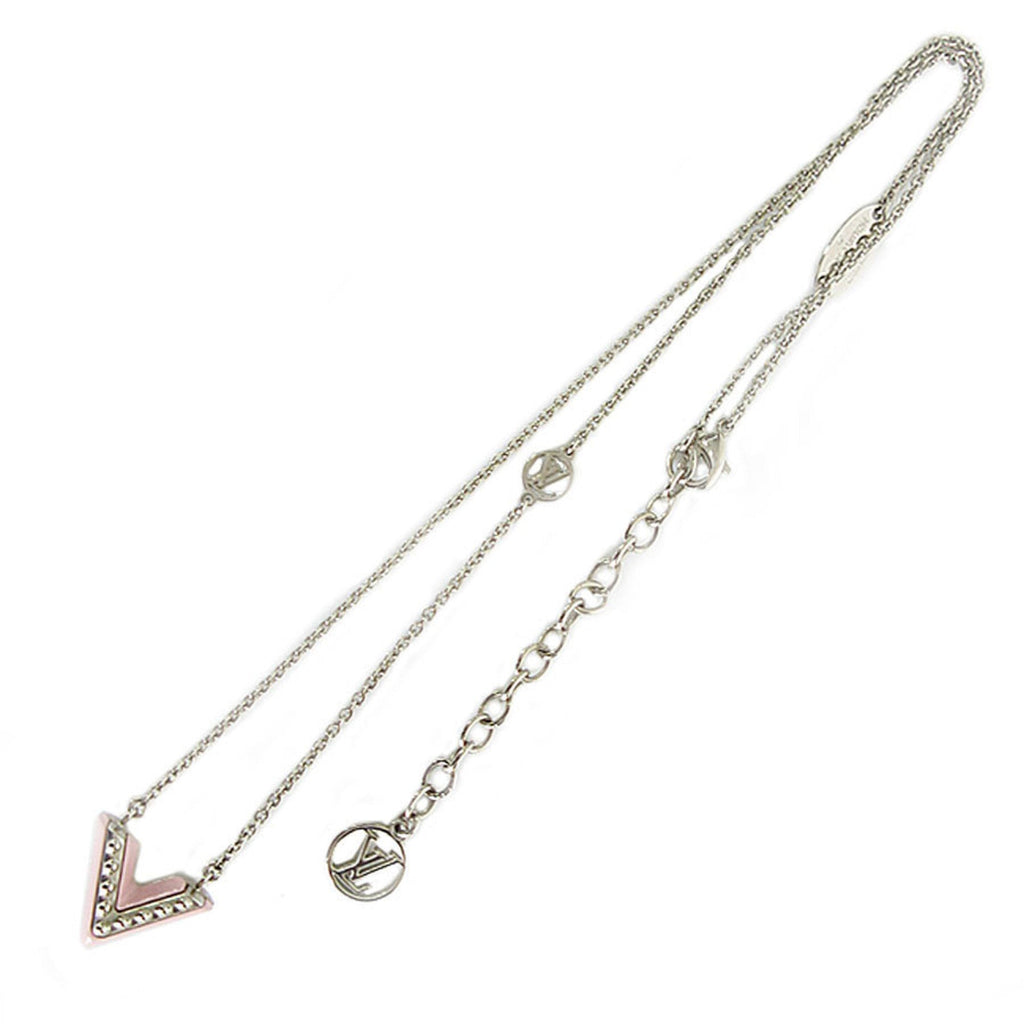 Essential V Pendant Necklace Pink
