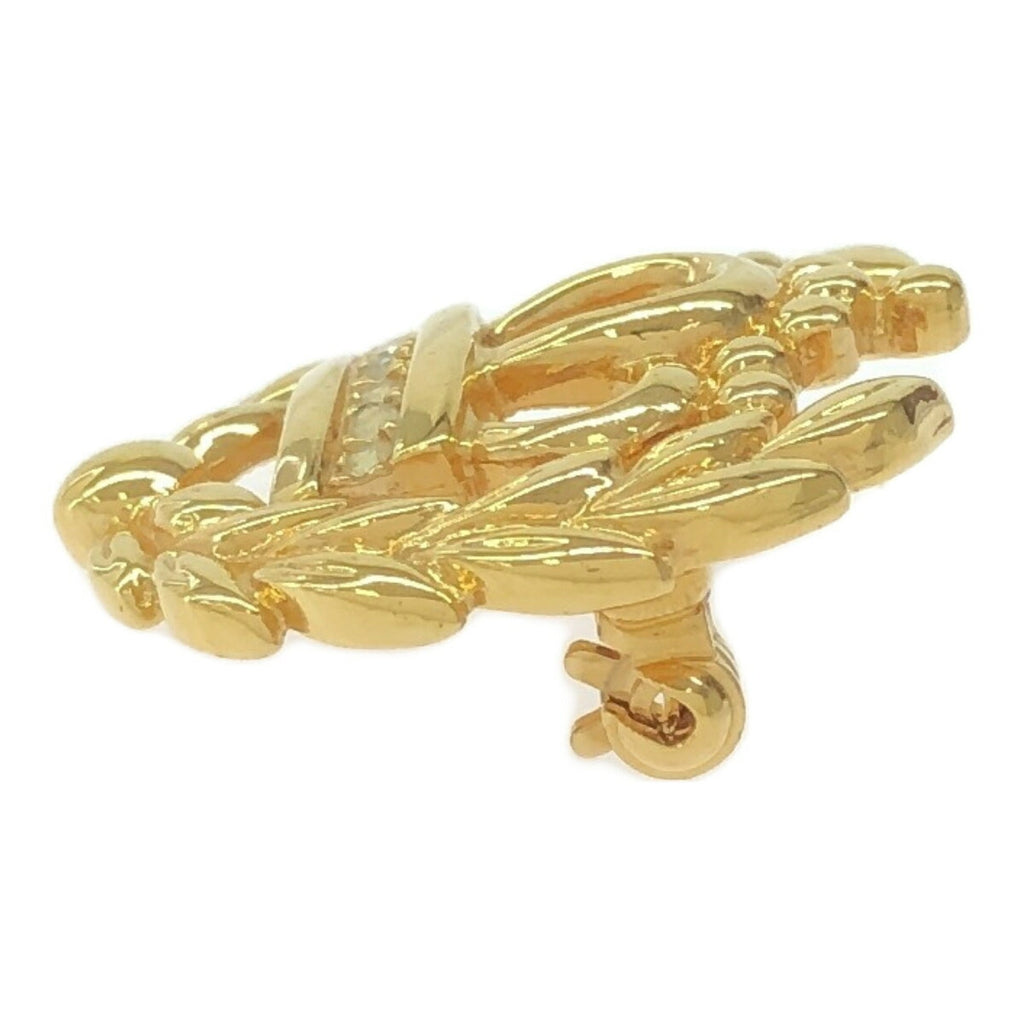 Laurel Crown Brooch Gold
