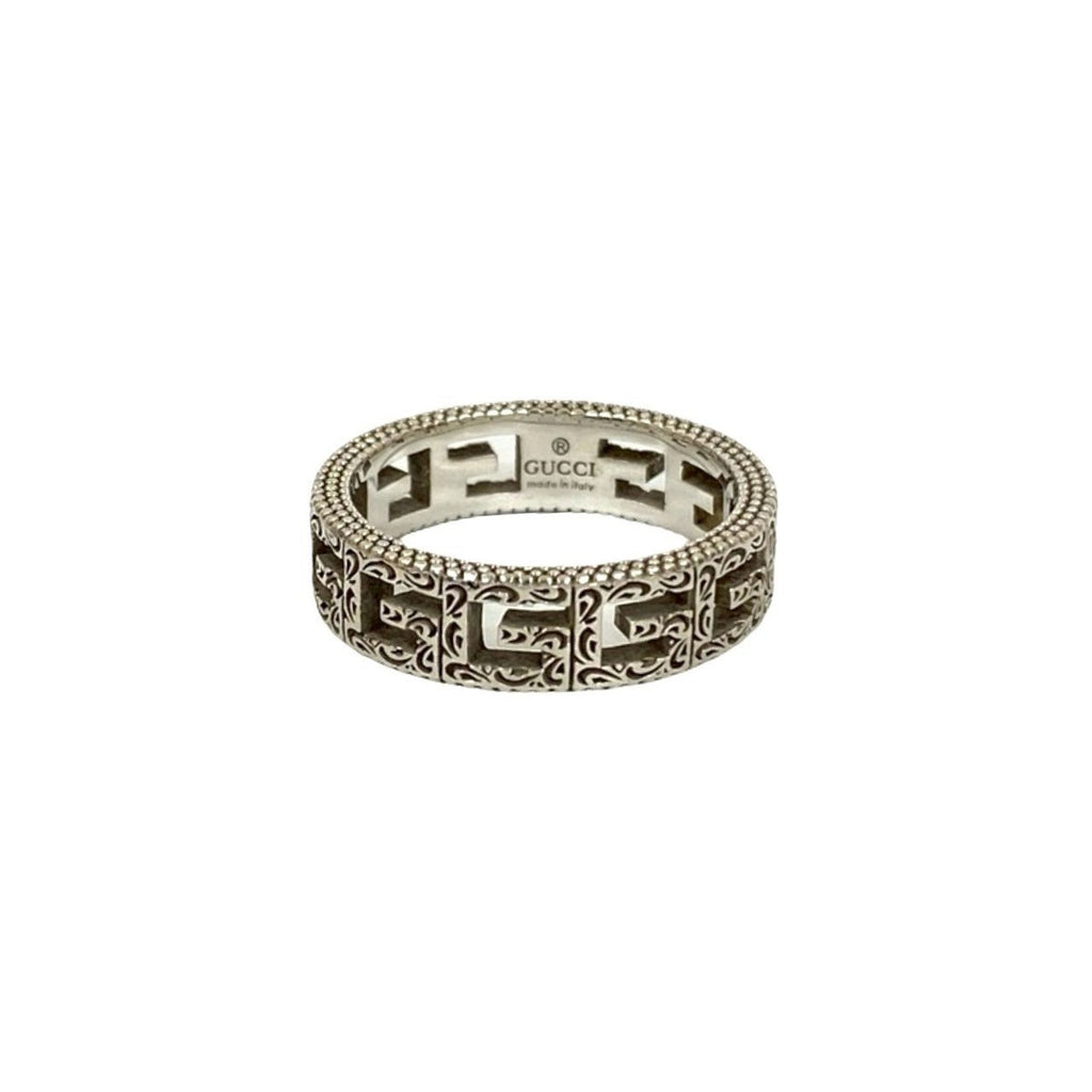 Square G Arabesque Ring Sterling Silver