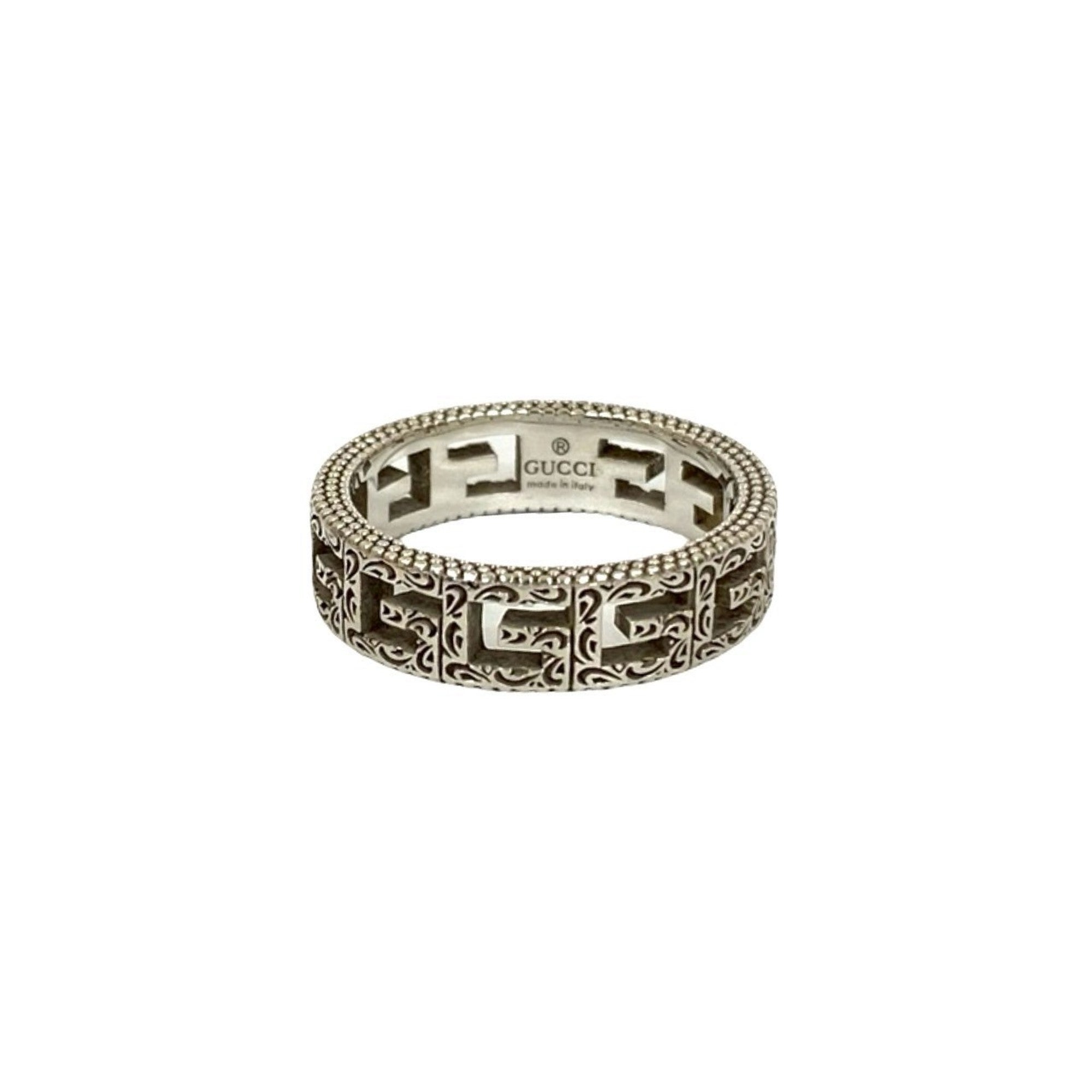 Square G Arabesque Ring Sterling Silver