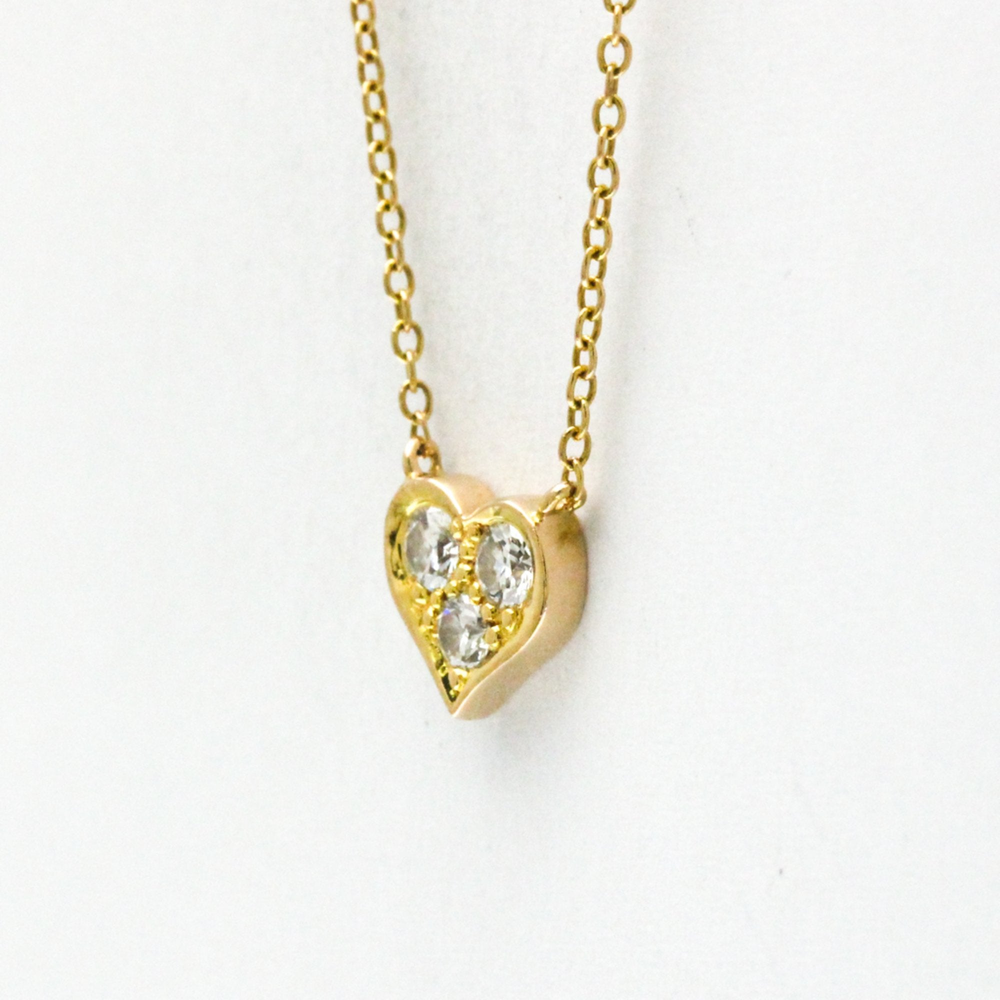 Sentimental Heart Pendant Necklace 18K Rose Gold with Diamond