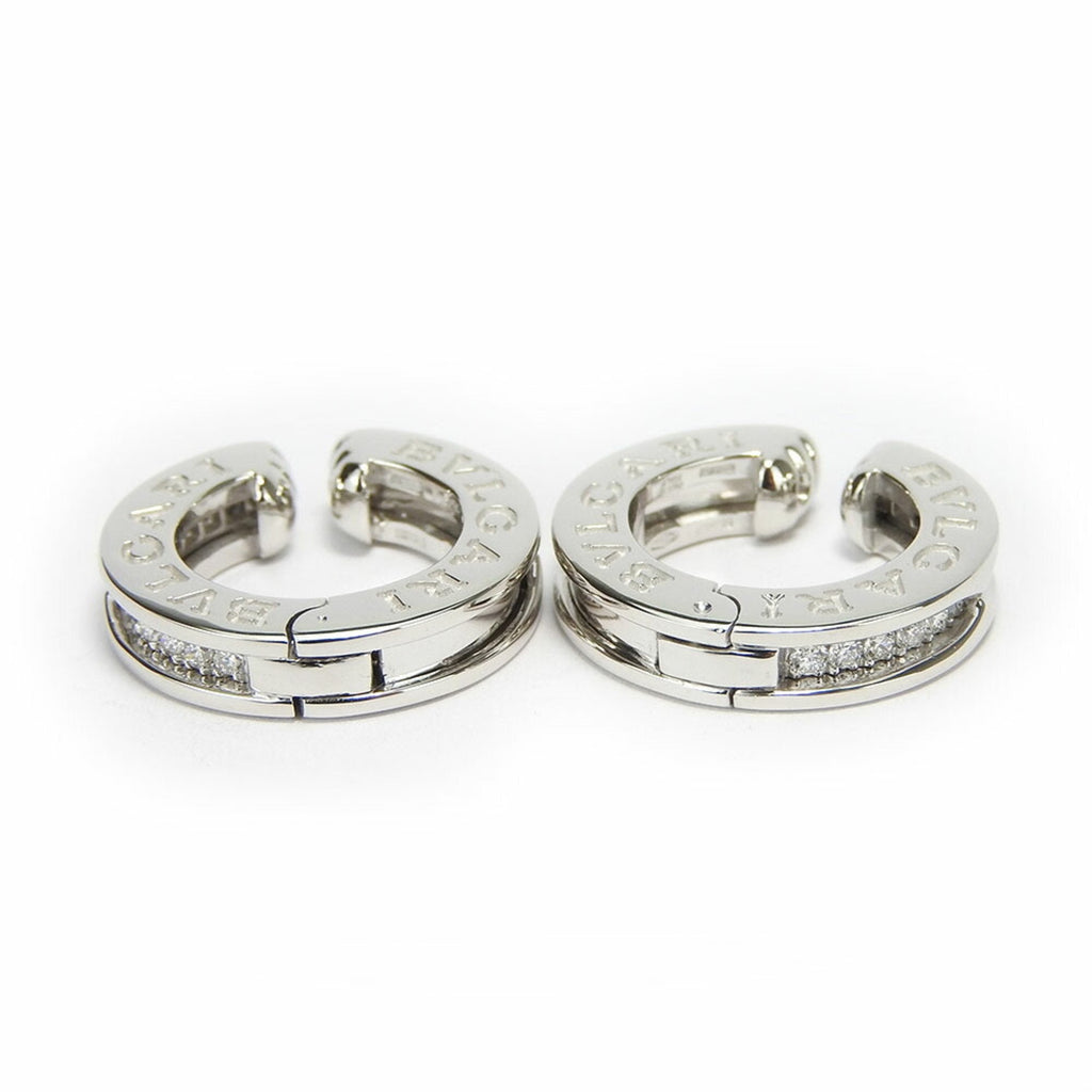 B.Zero1 Hoop Earrings 18K White Gold with Diamond 18K White Gold