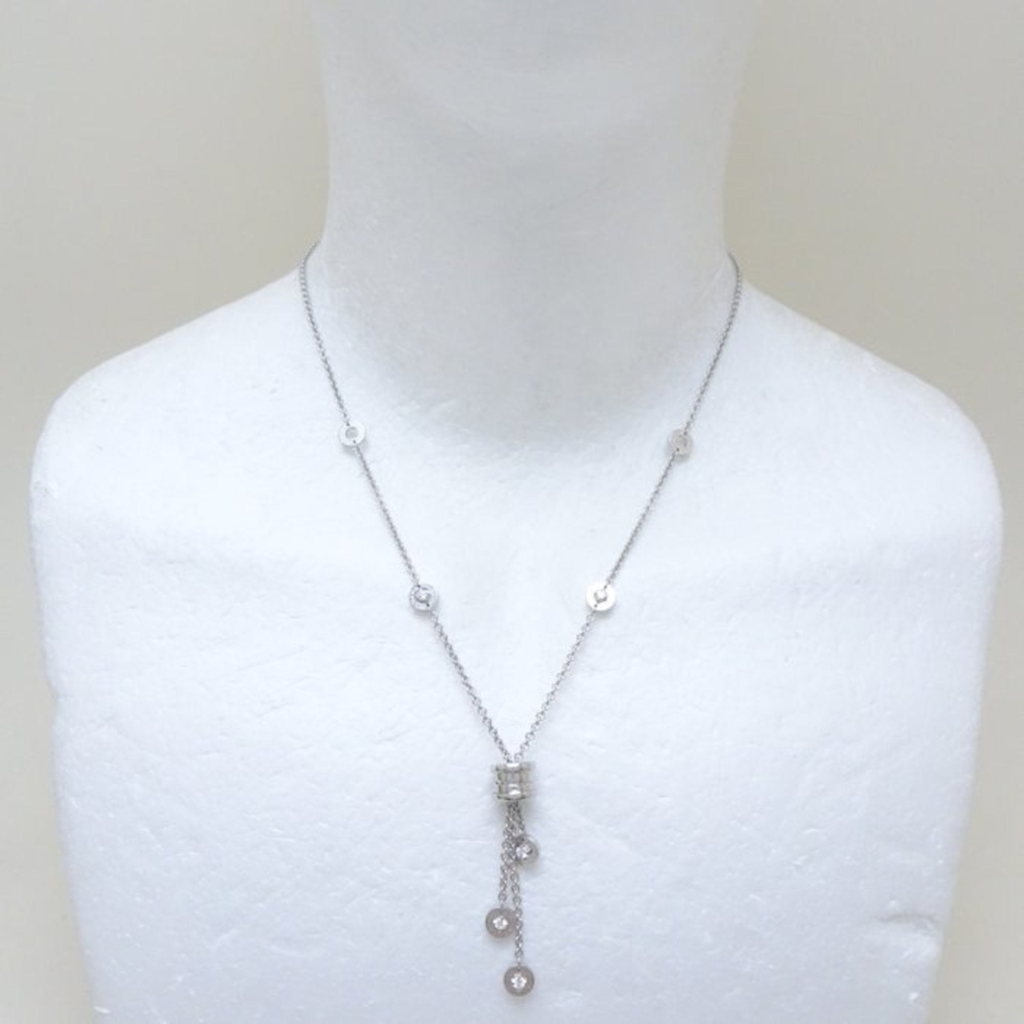 B.Zero1 Element Pendant Necklace 18K White Gold with Diamond