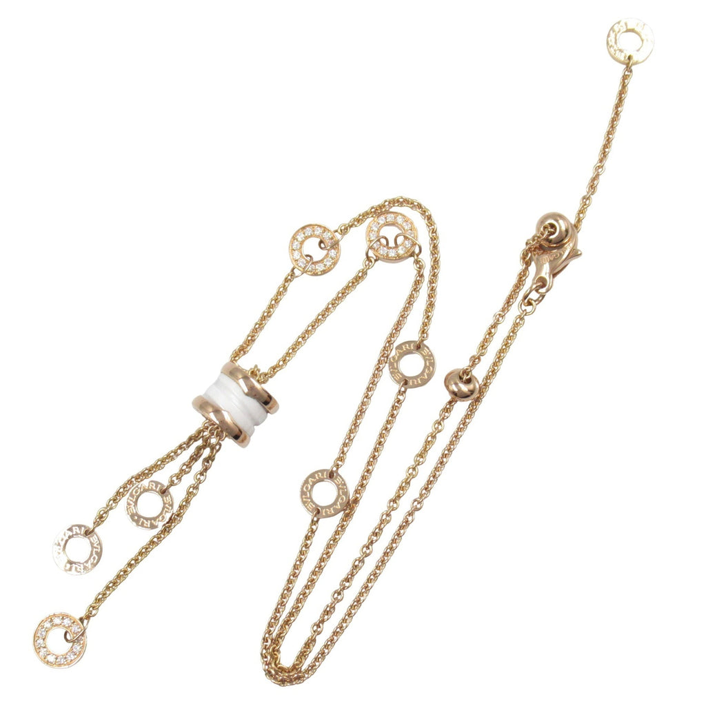 B.Zero1 Pendant Necklace Ceramic and 18K Rose Gold with Diamond