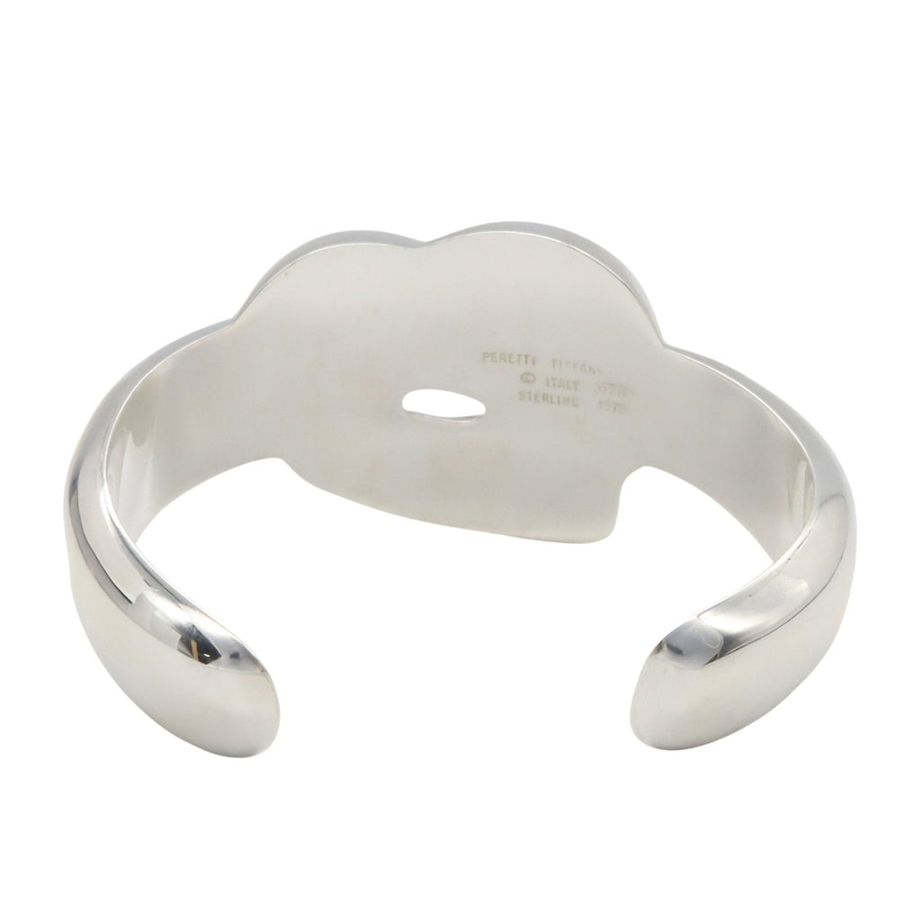 Wide Knot Bone Cuff Bracelet Sterling Silver