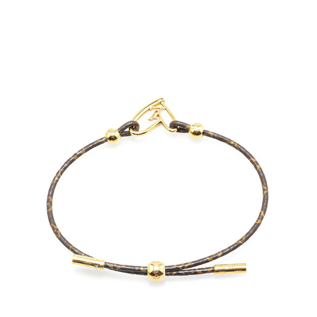 Monogram Bracelet Brown and Gold Plated