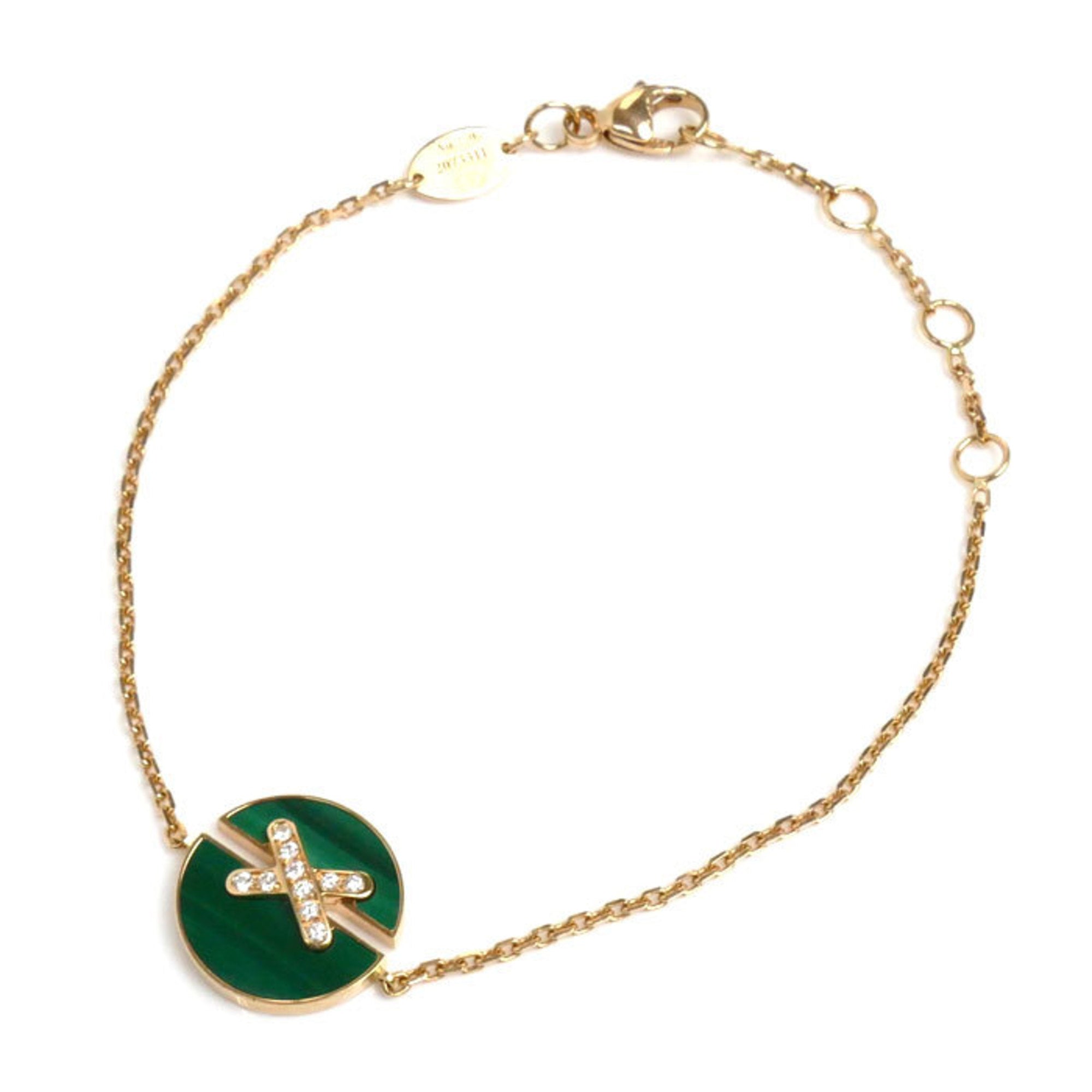 Charm Bracelet 18K Rose Gold with Diamond and Malachite