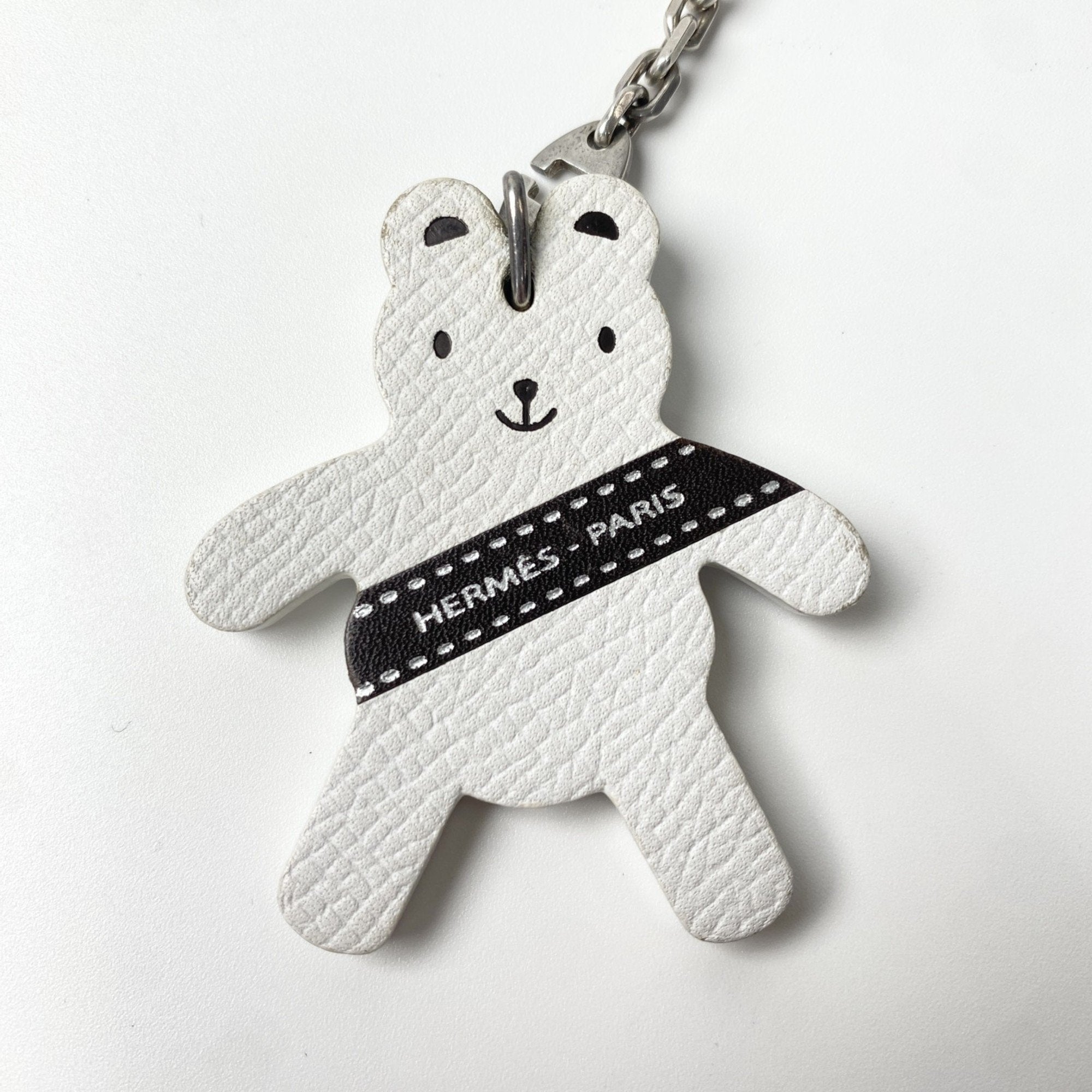 Charm Epsom Leather Brown and White Handbag Charm