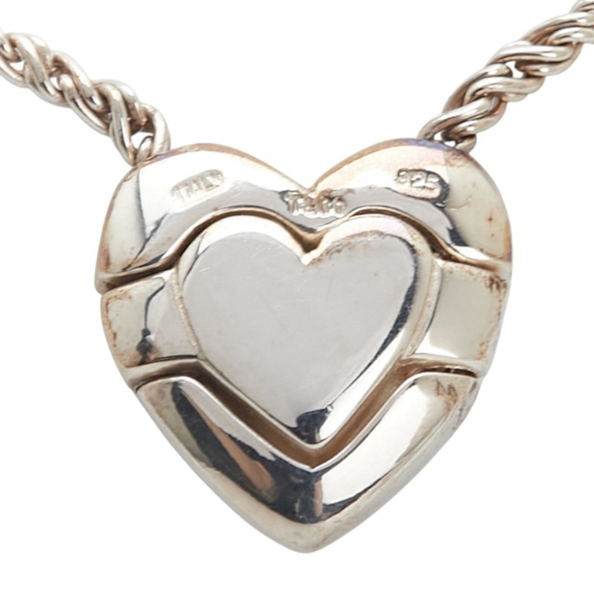 Puzzle Heart Pendant Necklace Sterling Silver