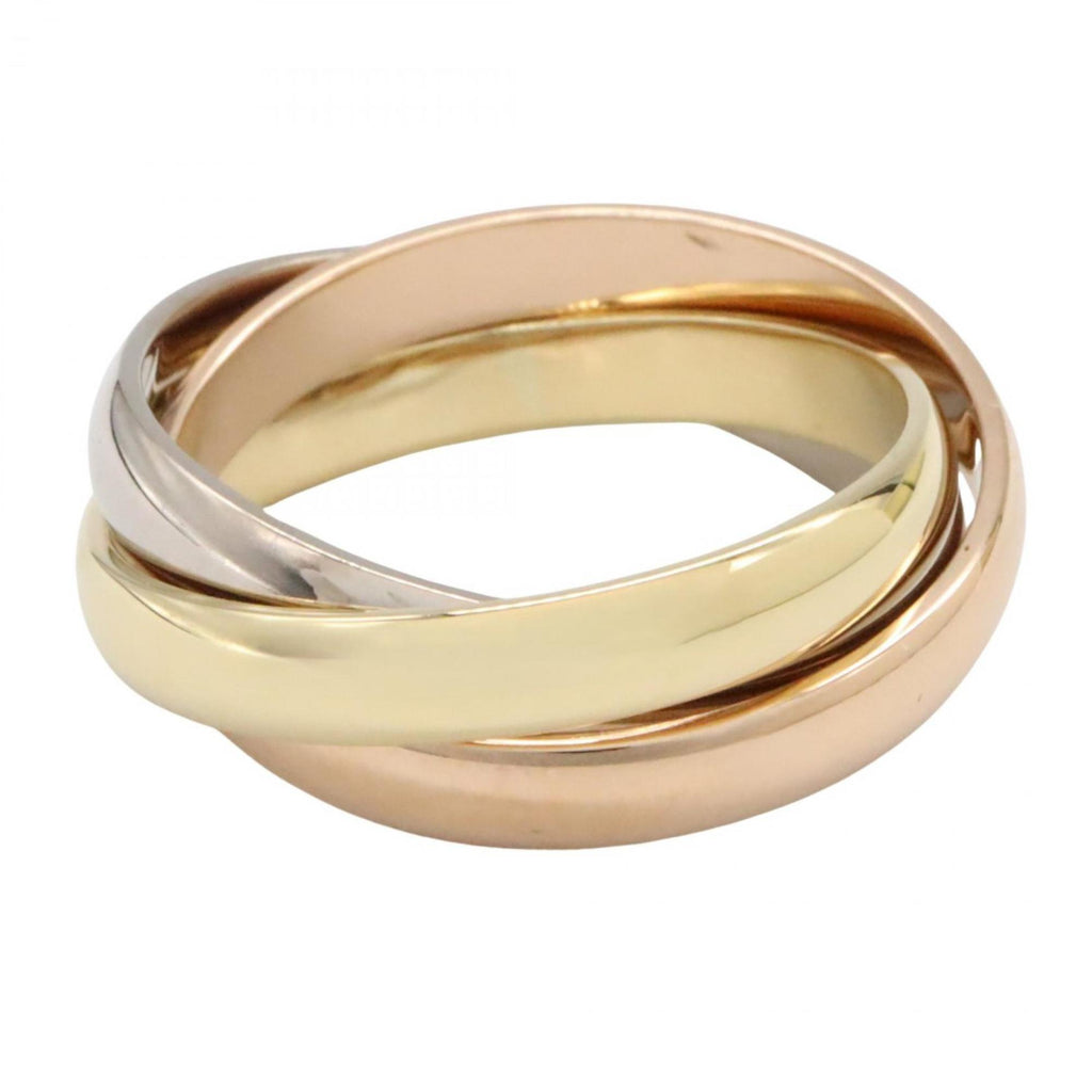 Vendome Louis Cartier Band Ring 18K Tricolor Gold