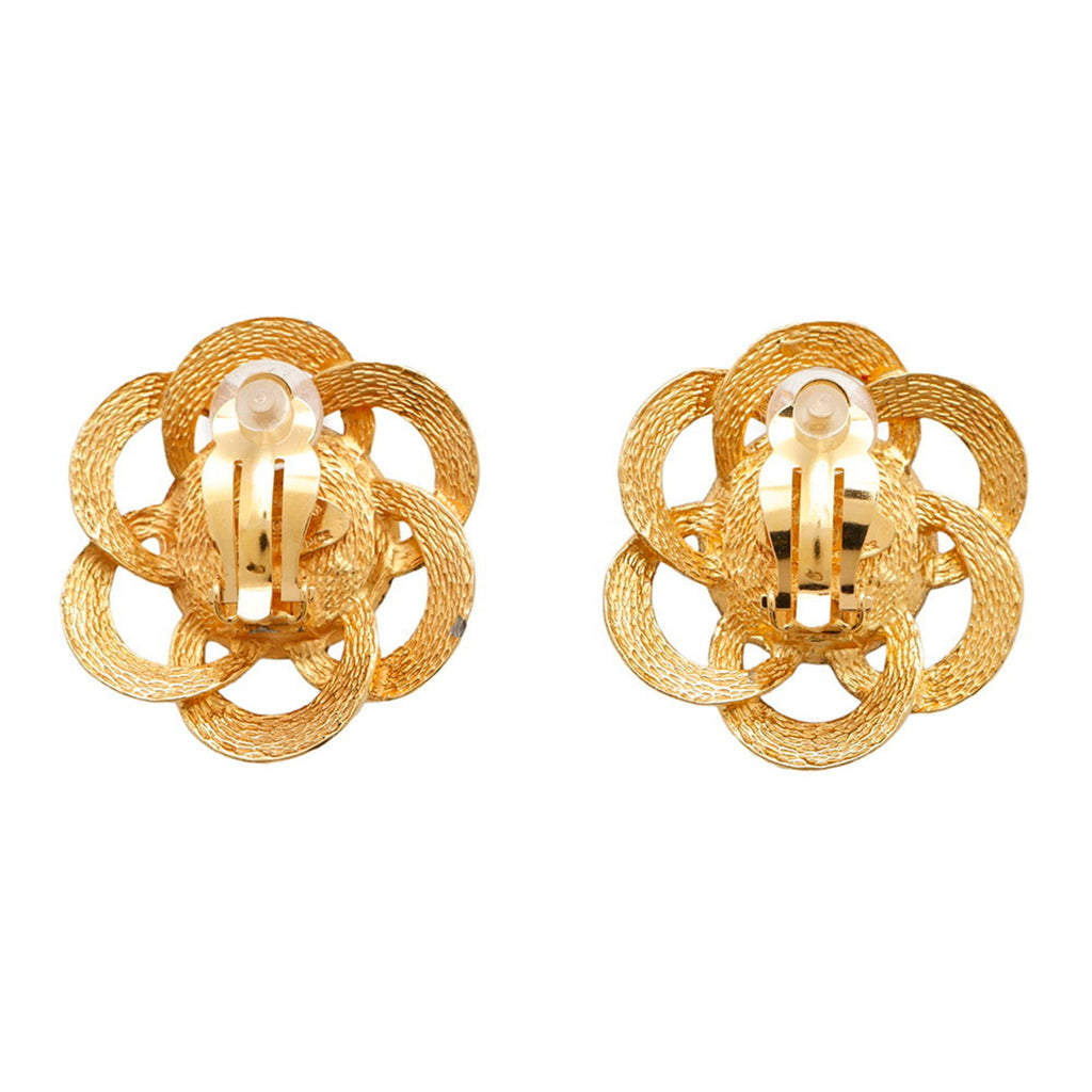 Clip-On Earrings Pearl Clip-On Gold-Tone Metal