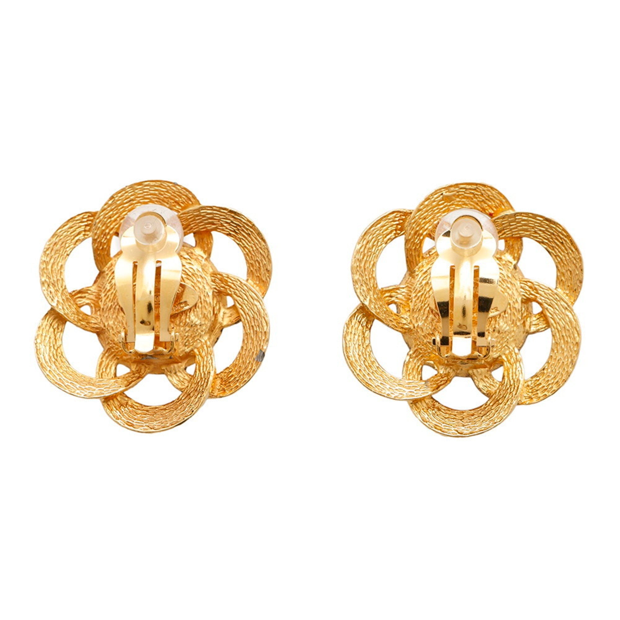 Clip-On Earrings Pearl Clip-On Gold-Tone Metal