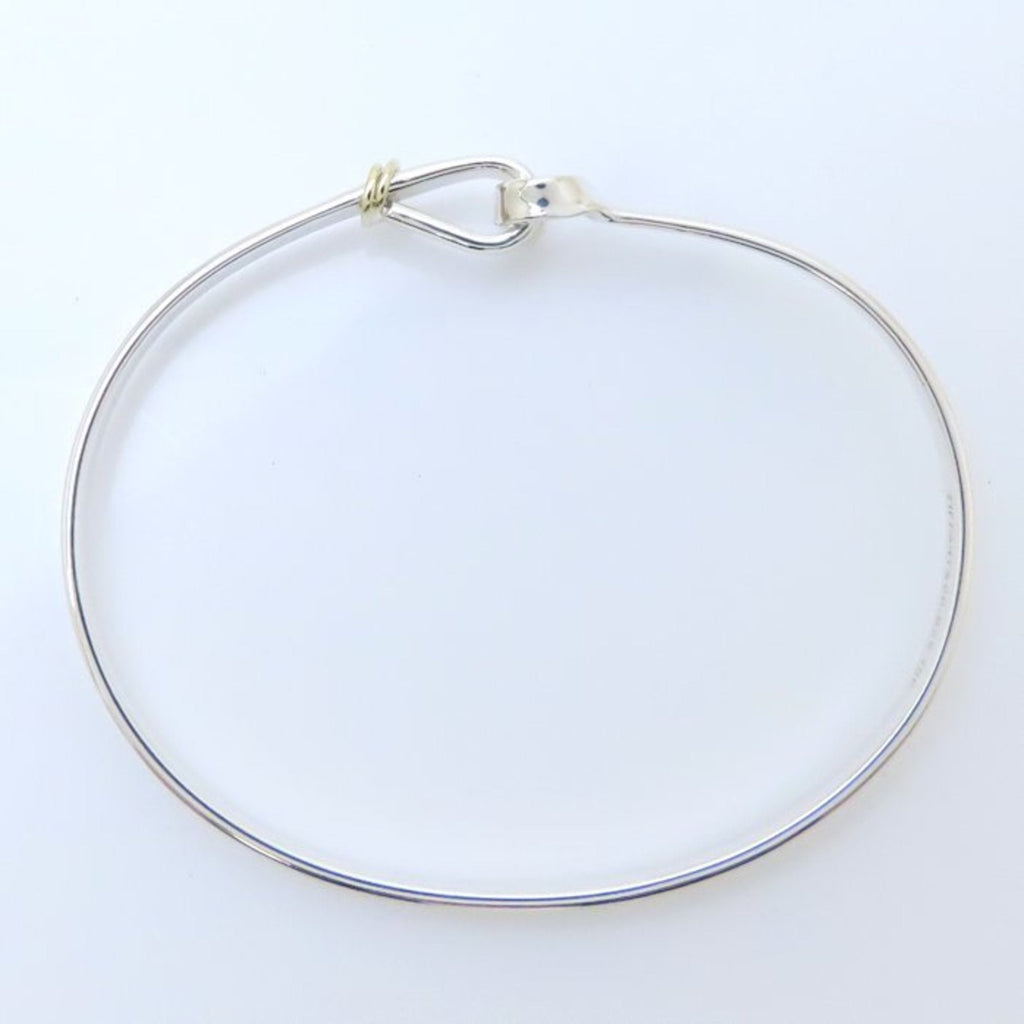 Hook Eye Bracelet Sterling Silver and 18K Yellow Gold