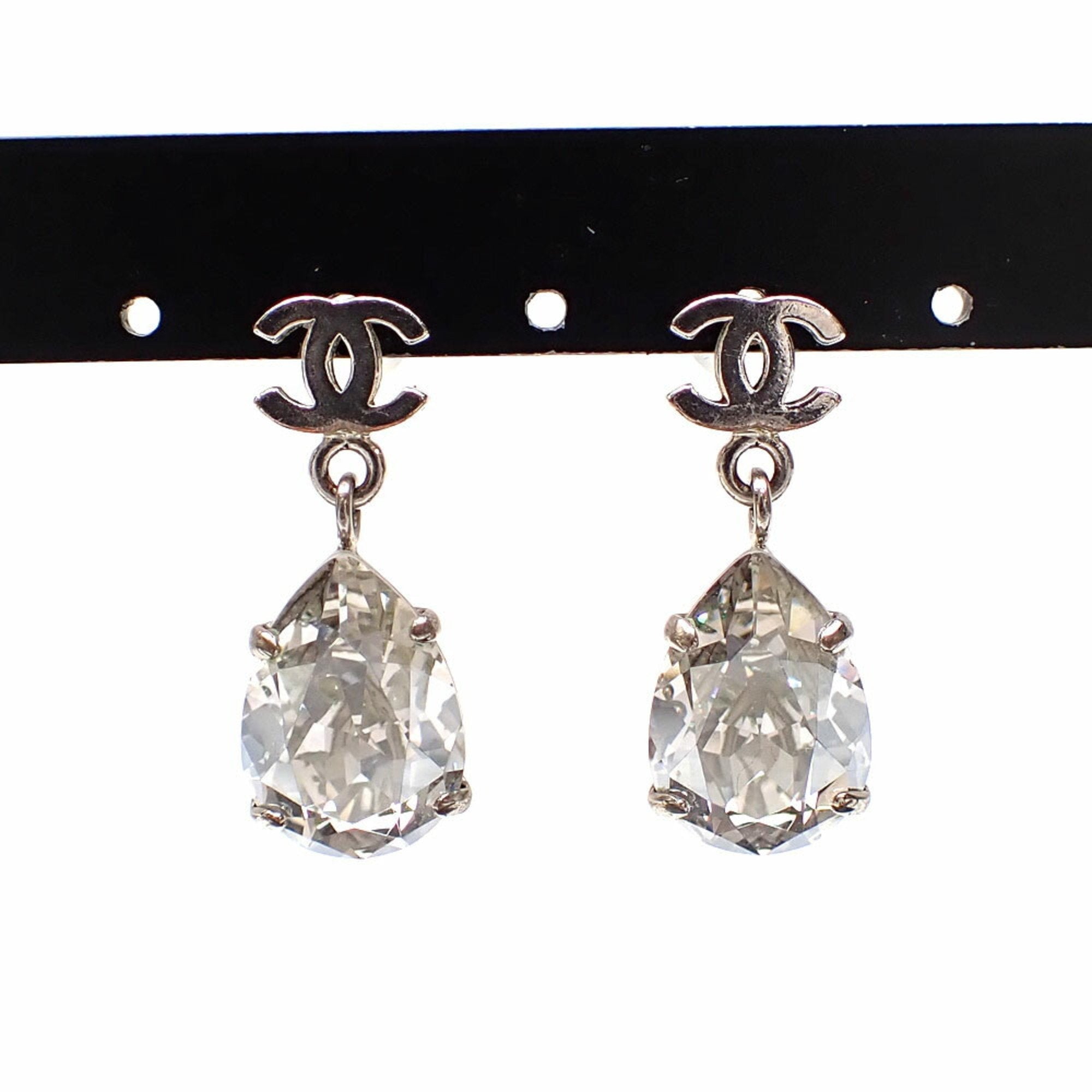 CC Logo Earrings Silver-Tone Metal Silver-Tone Metal