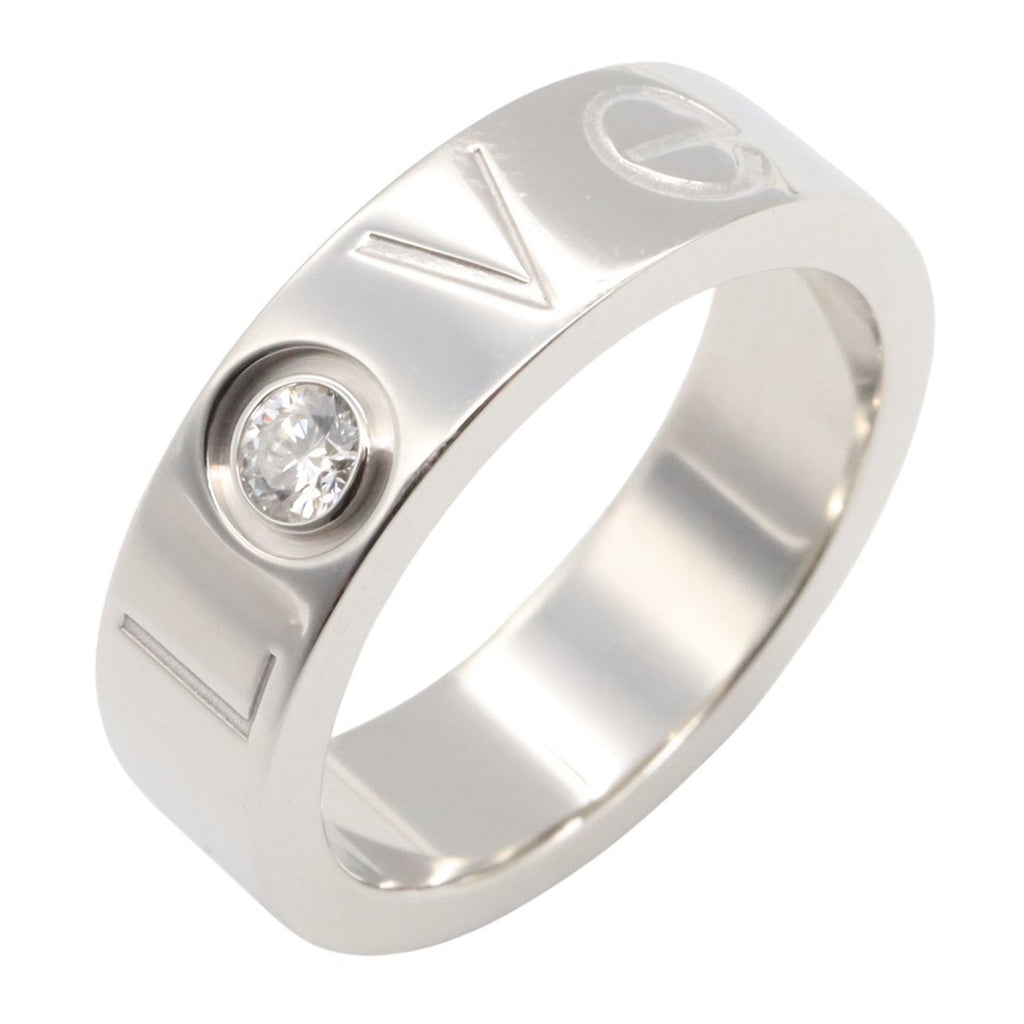 Love Ring 18K White Gold with Diamond