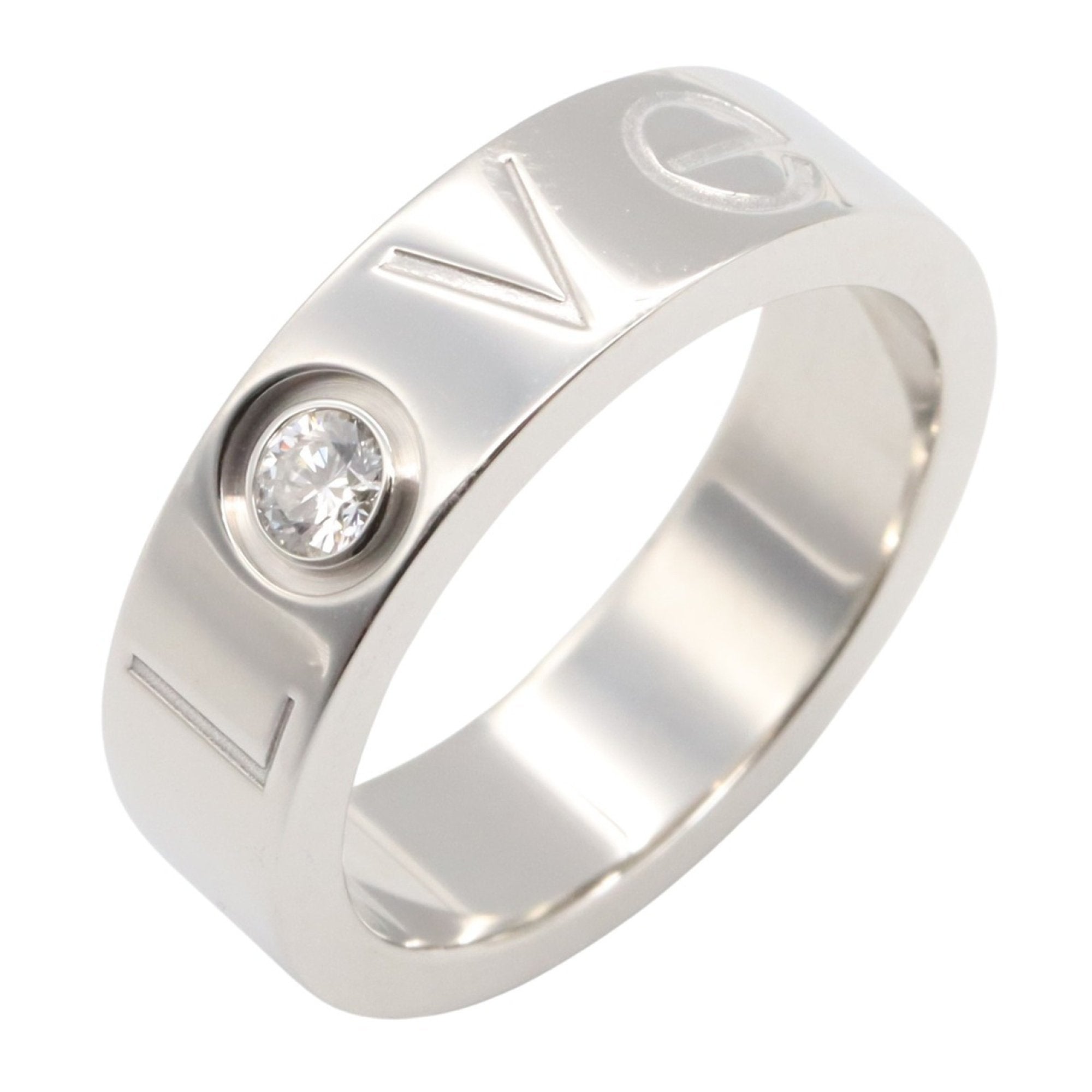 Love Ring 18K White Gold with Diamond