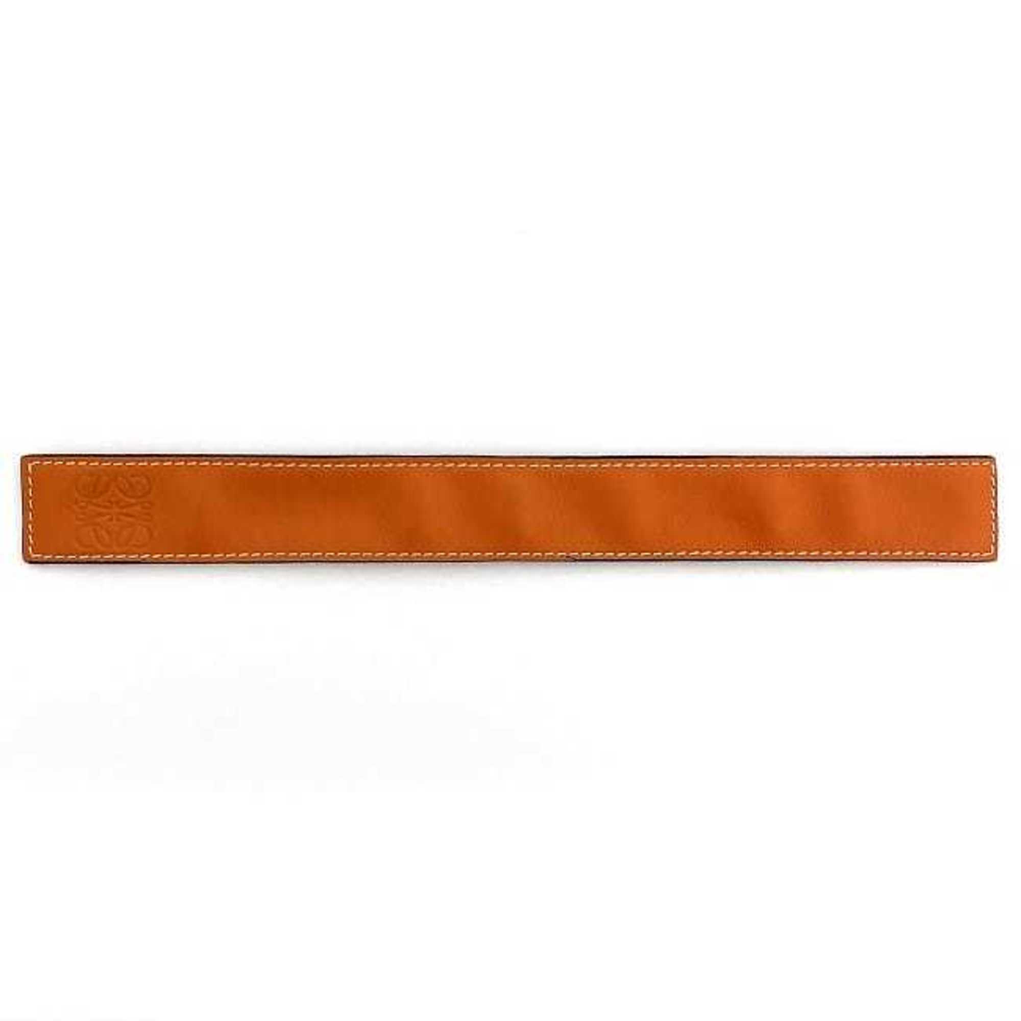 Anagram Patin Band Bracelet Leather Orange
